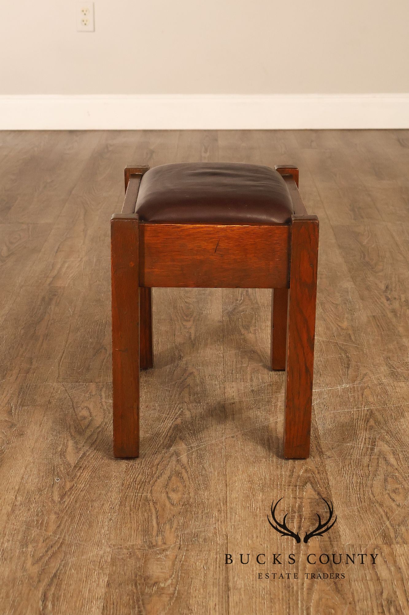 Antique Stickley Brothers Mission Oak Footstool Ottoman