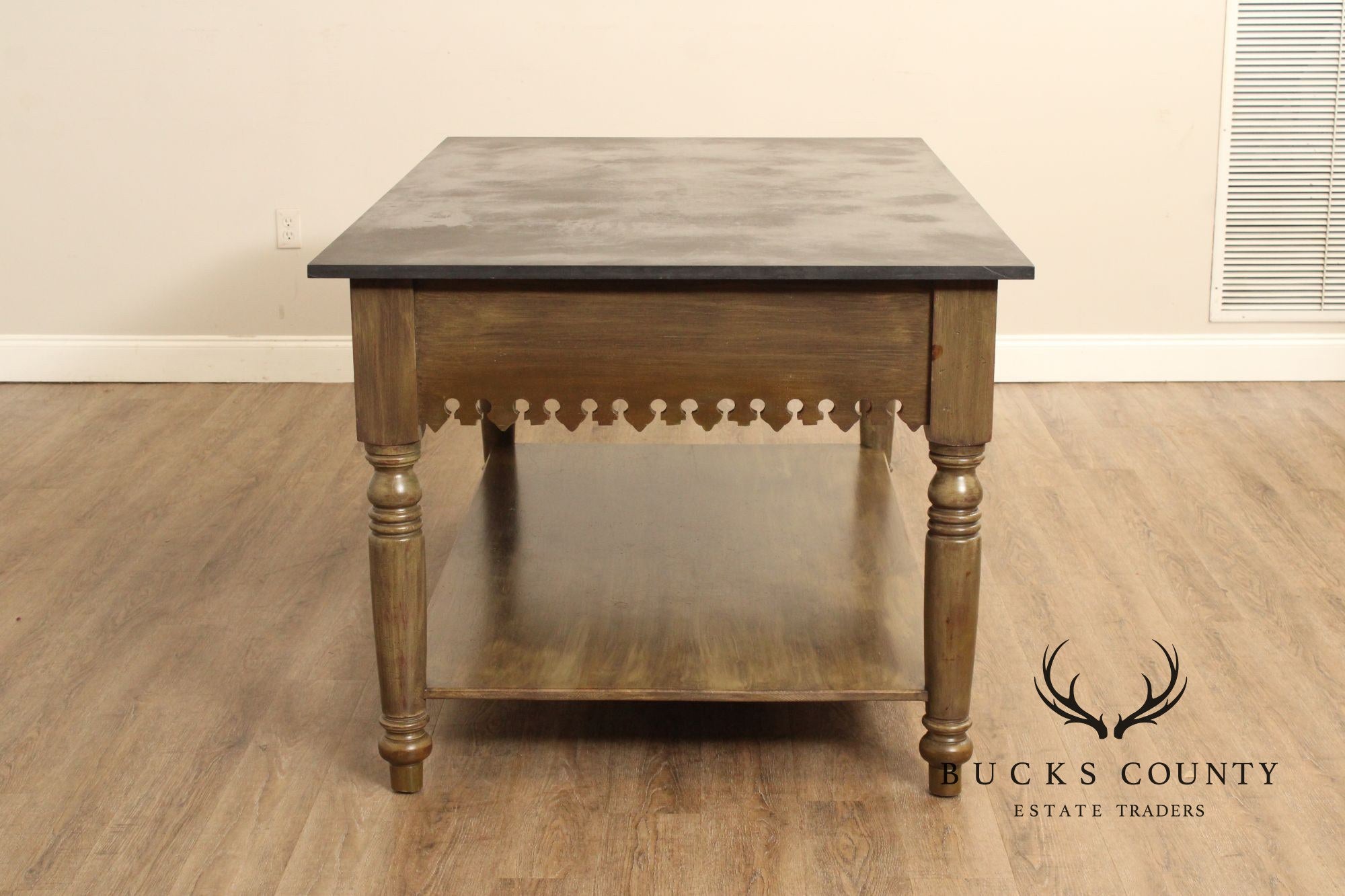 Rustic Farmhouse Style Large Slate Top Island Table