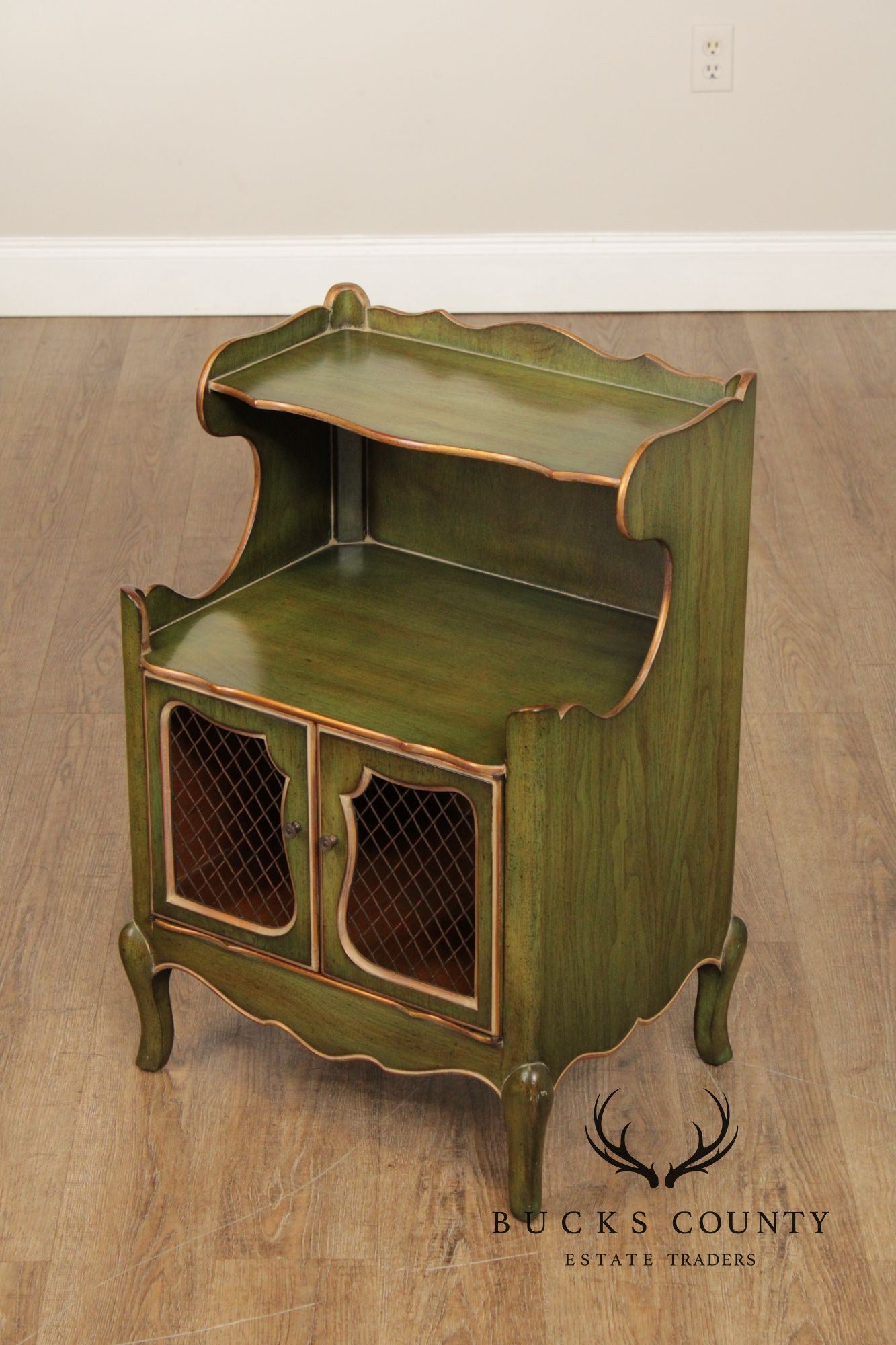 French Louis XV Style Vintage Pair Of Painted Nightstands