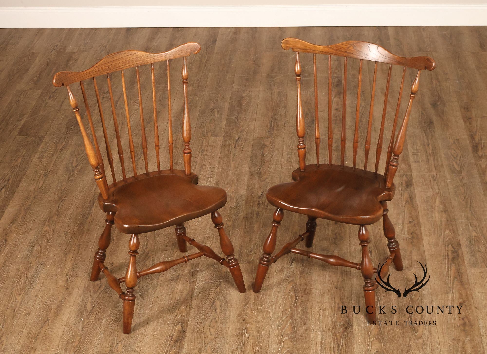 Harden Pair of Mixed Woods Windsor Side Dining Chairs