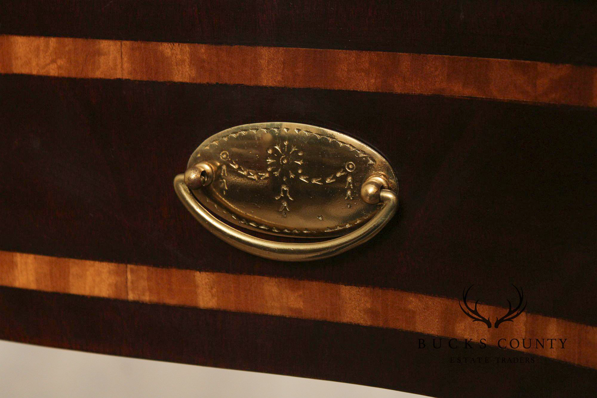 Federal Style Inlaid Mahogany Narrow Console Table