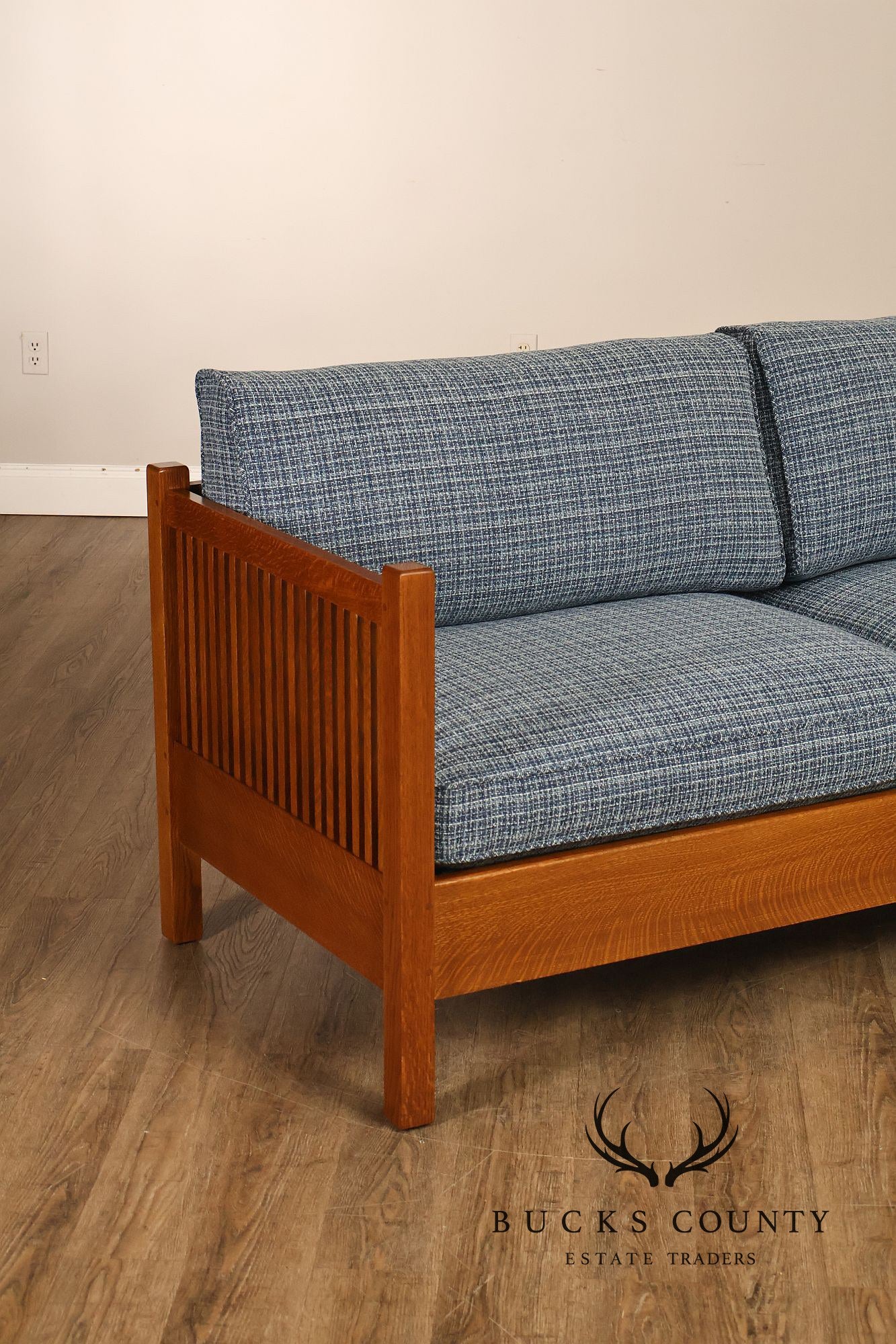 Stickley Mission Collection Oak Spindle Sofa