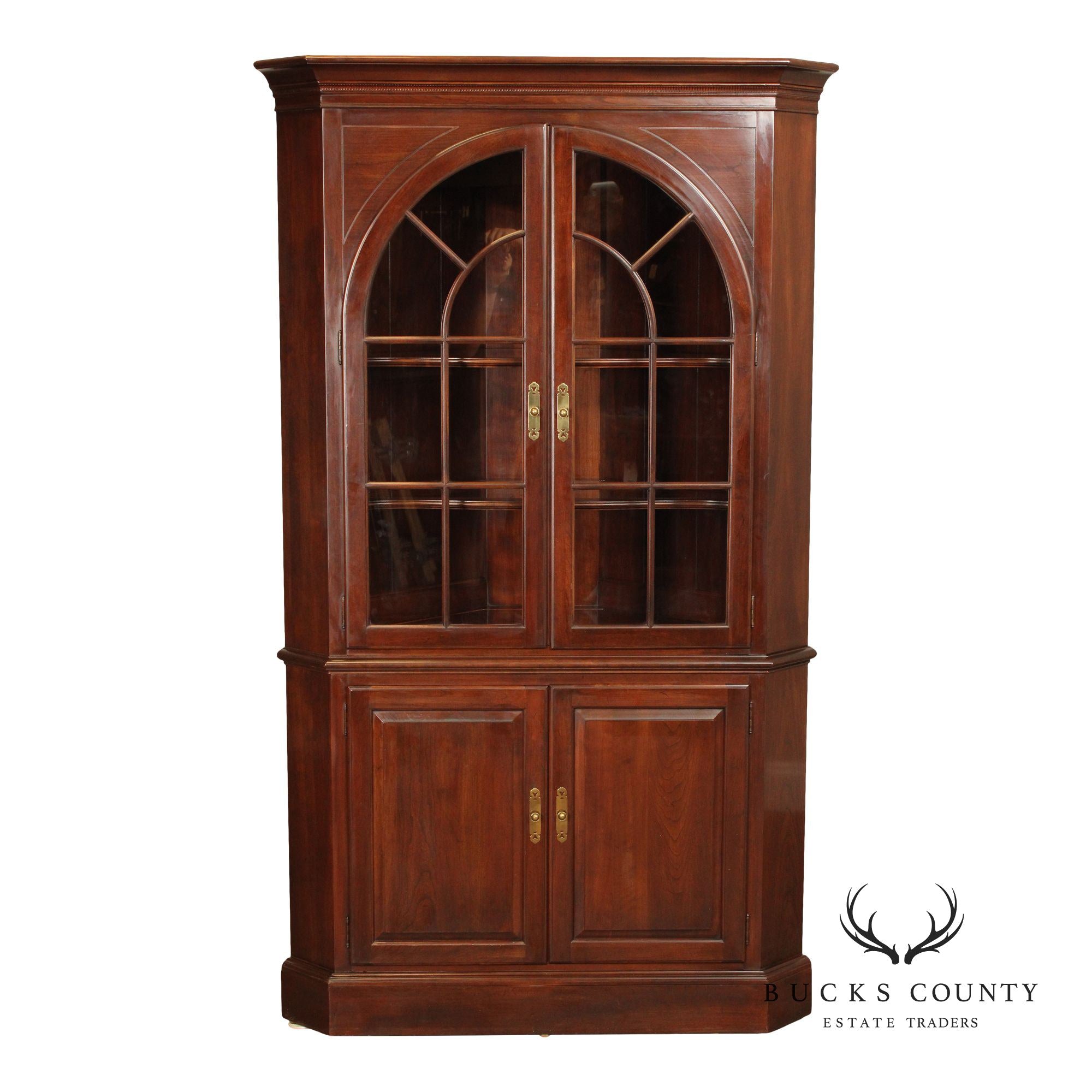 Ethan Allen 'Georgian Court' Cherry Corner Cabinet