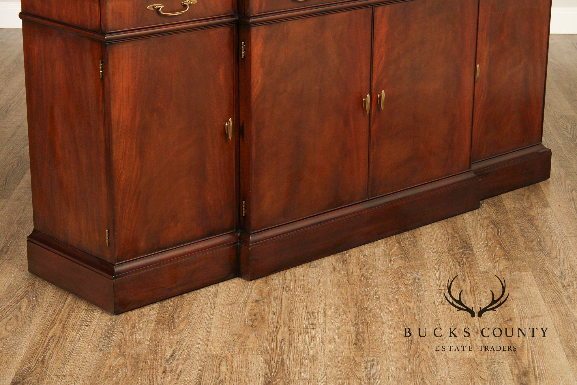 Henkel Harris Regency Style Mahogany Breakfront China Cabinet