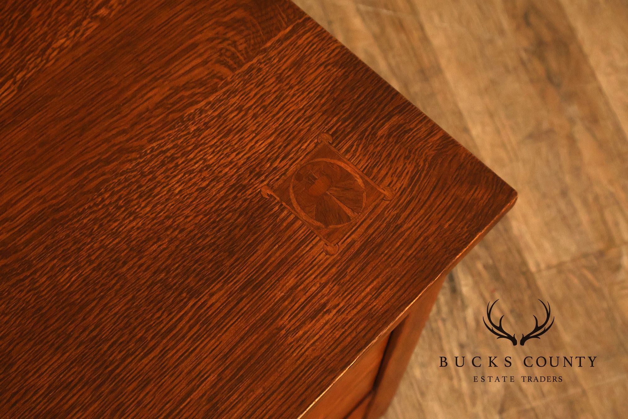 Stickley Harvey Ellis Mission Collection Oak Cocktail Table With Inlay