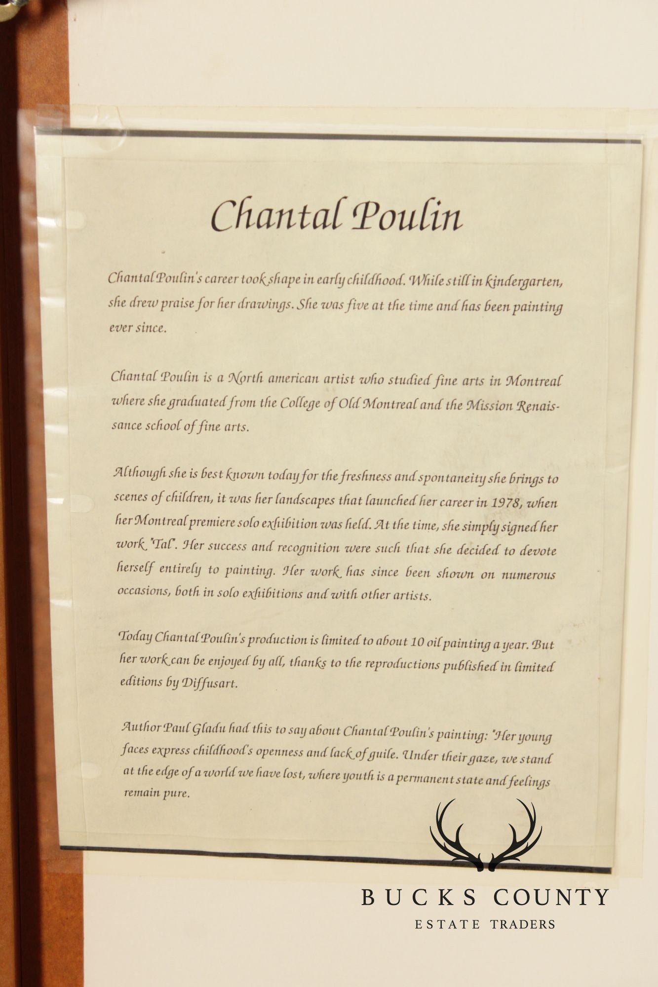 Chantal Poulin Limited Edition Print, 'First Recital'