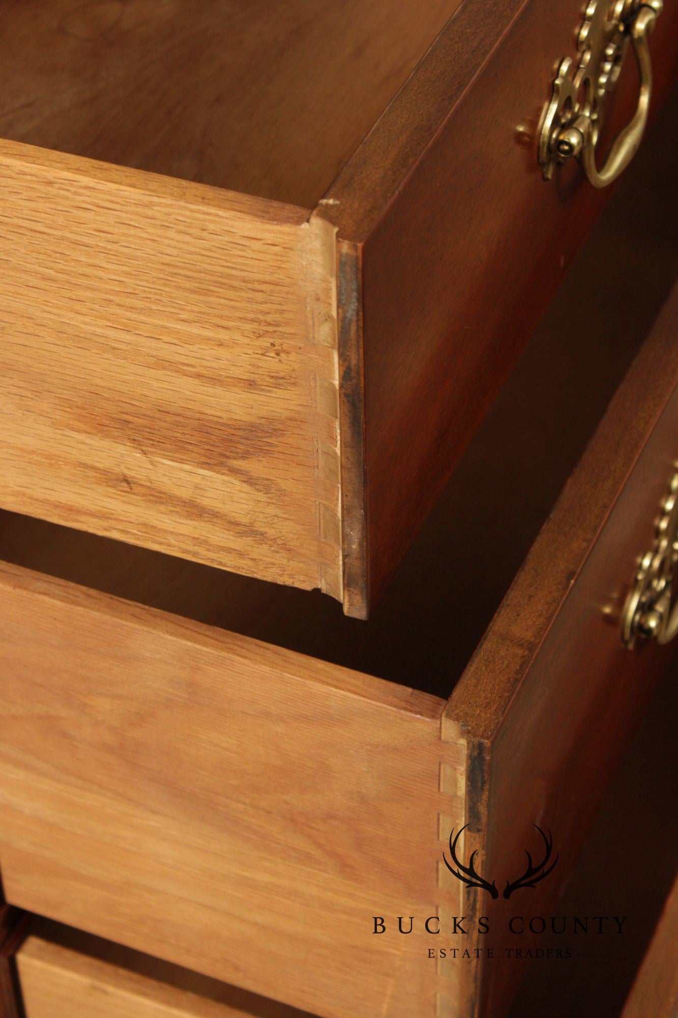 Baker Chippendale Style Mahogany Triple Dresser