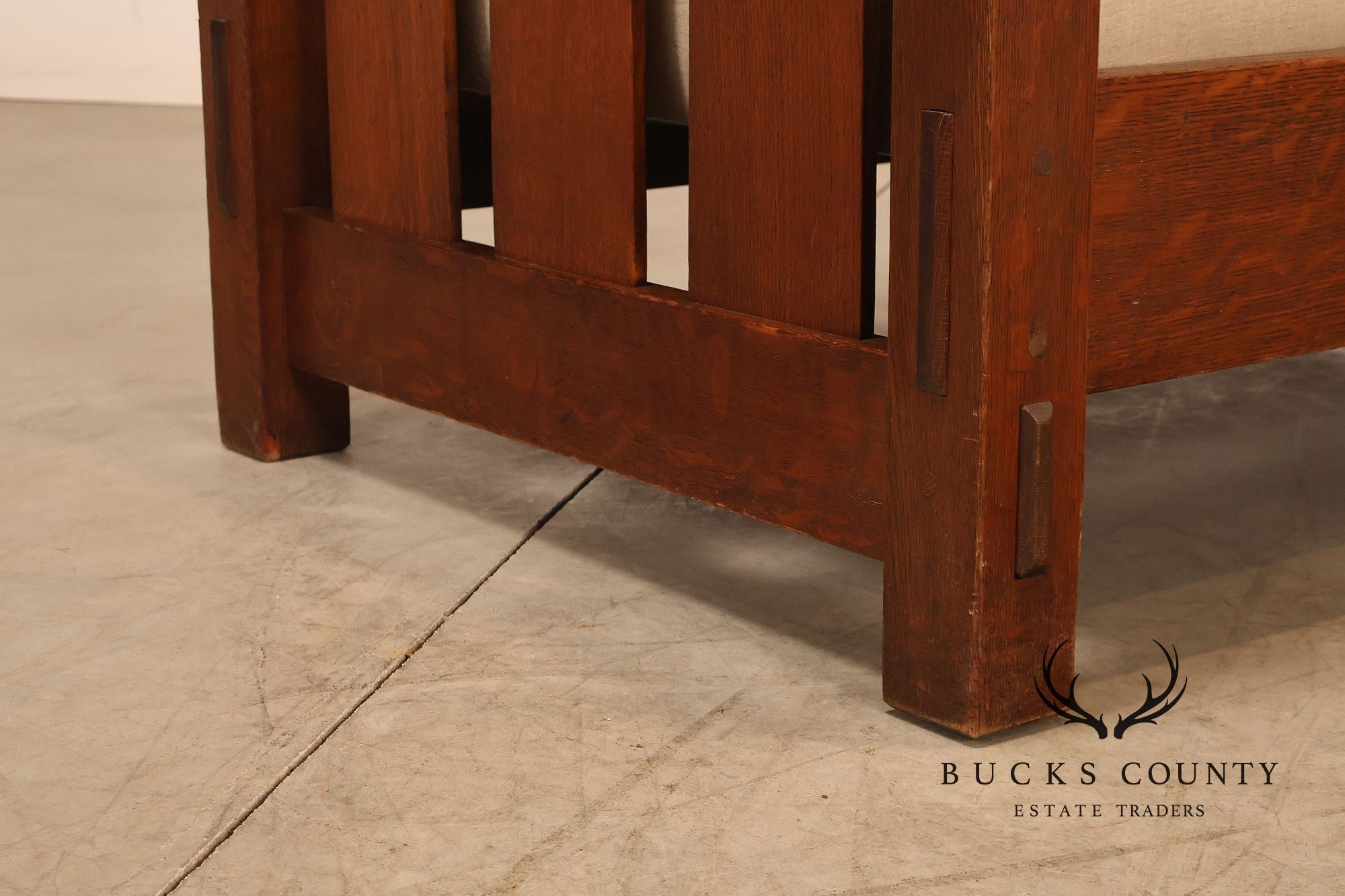 Antique Gustav Stickley No. 208 Arts And Crafts Mission Oak Settle