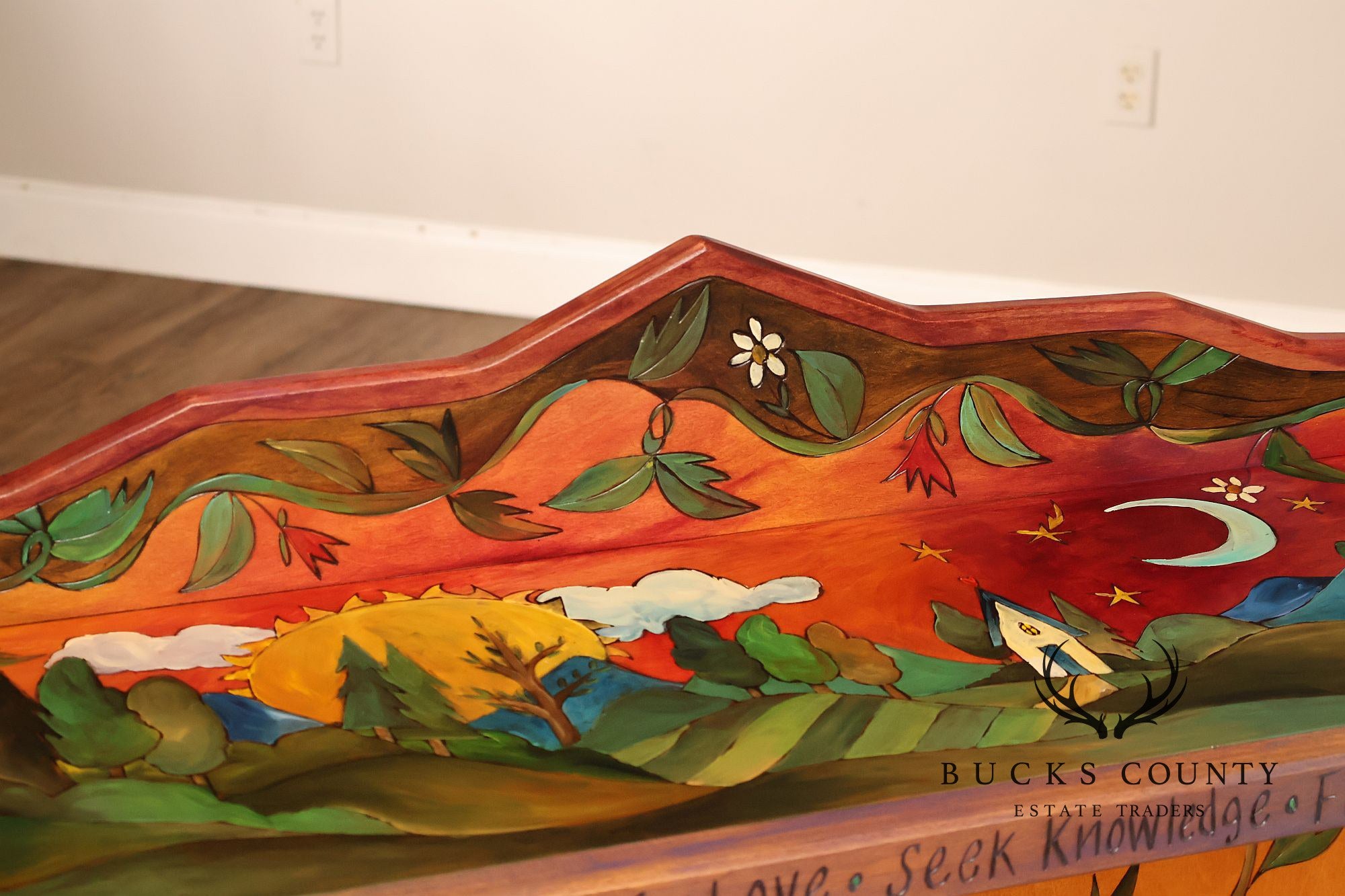 Sticks Artisan Hand Painted Open Bookcase