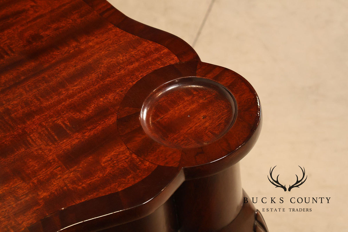 Chippendale Style Mahogany Pair Of Flip-Top Ball And Claw Game Tables