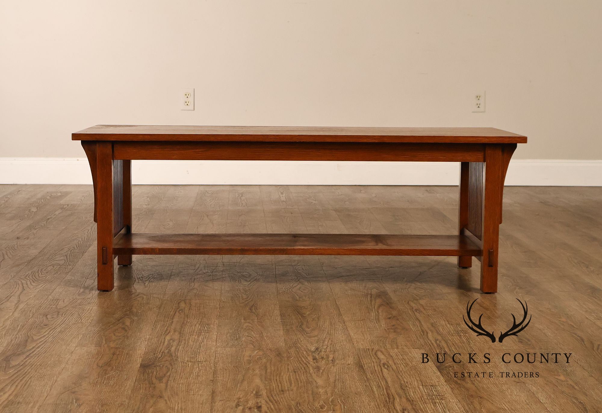 Stickley Mission Collection Oak Spindle Coffee Table