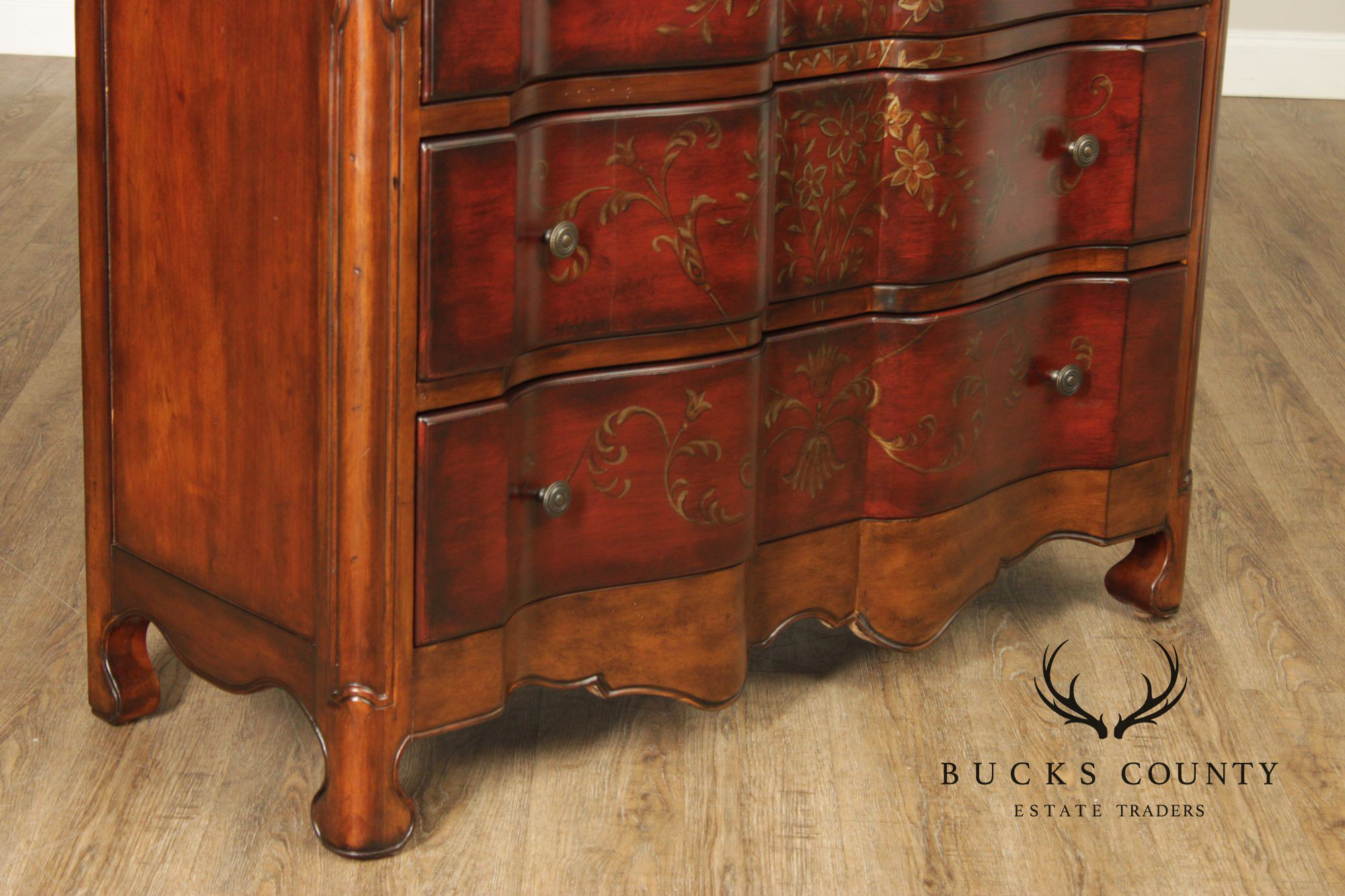 Hooker Furniture Paint Decorated Serpentine Chest