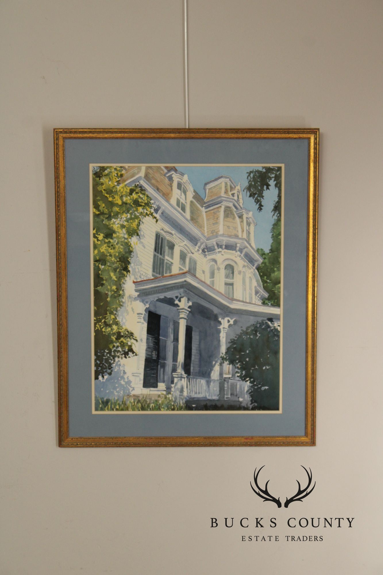 Signed Watercolor Painting, The Mansion Inn, New Hope, PA