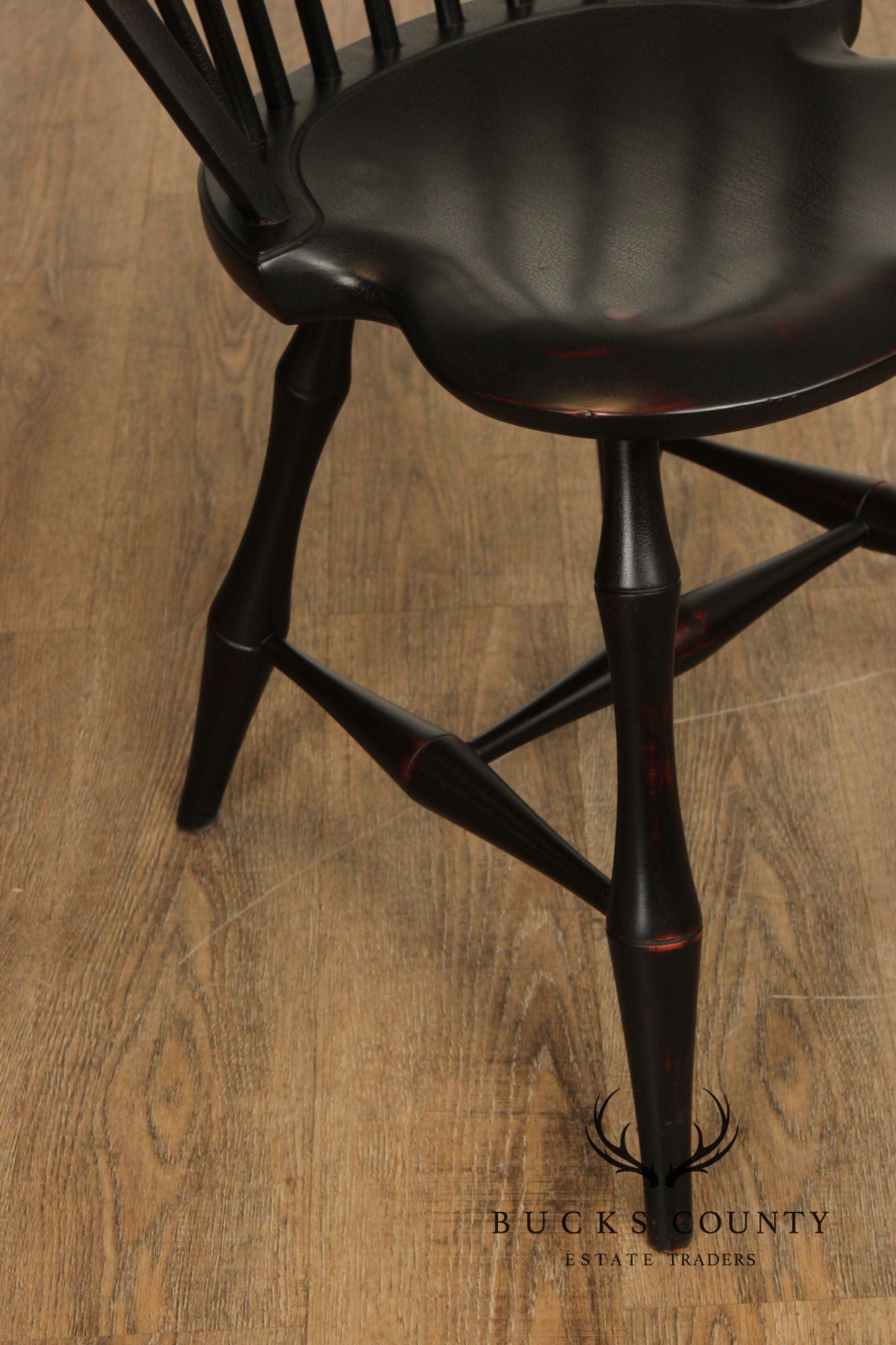 D.R. Dimes Pair of Ebonized Windsor Chairs