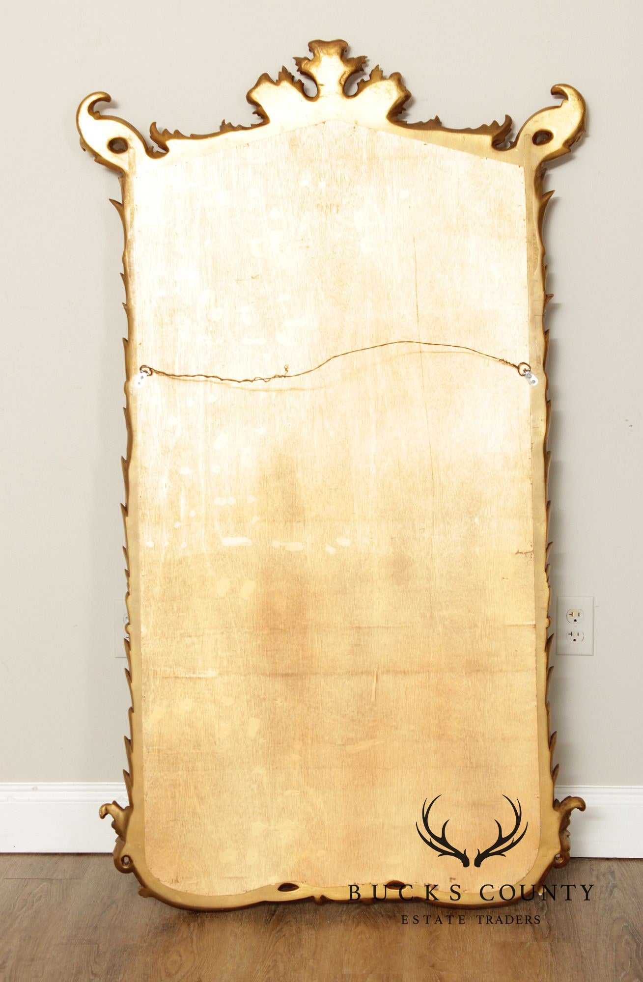 Italian Rococo Style Giltwood Full-Length Wall Mirror