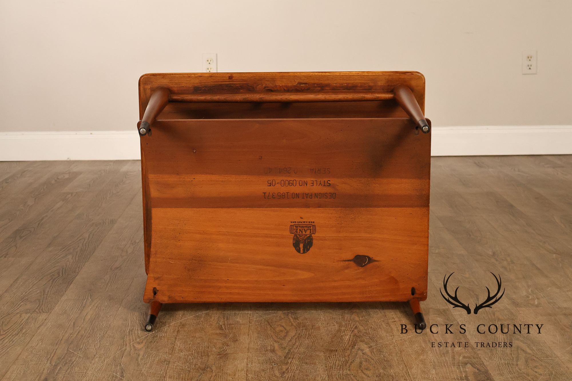 Lane Acclaim Mid Century Modern Walnut And Oak Two-Tier End Table