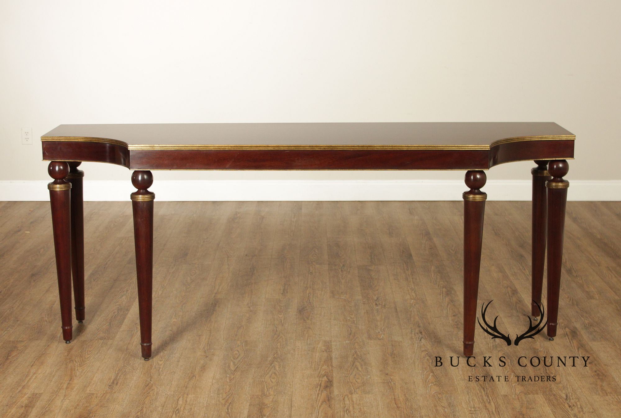 Barbara Barry For Baker Mahogany Long Console Table