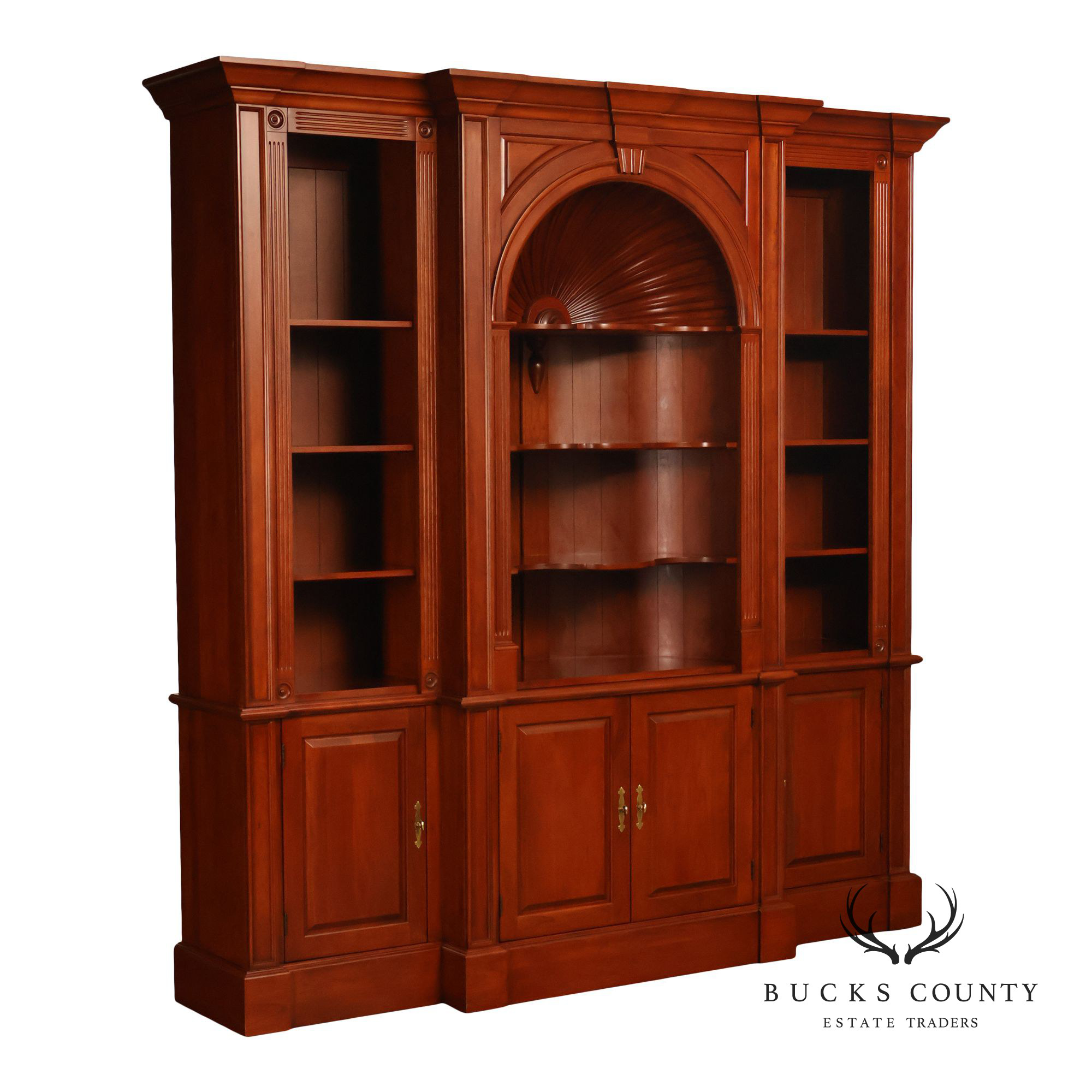 Harden Chippendale Style Cherry Library Bookcase