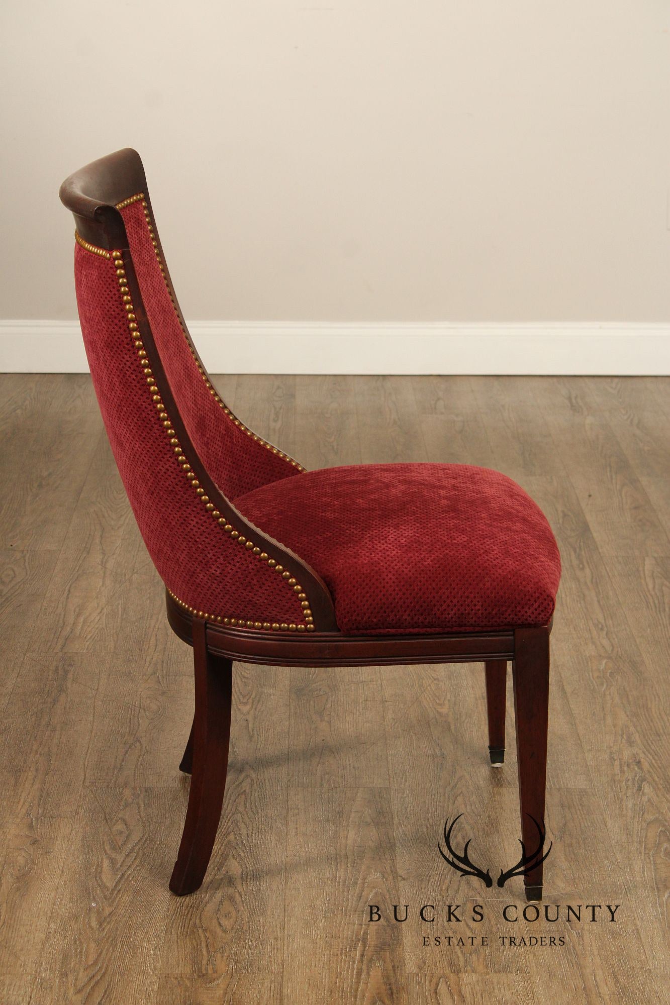 French Empire Mahogany Gondola Side Chair