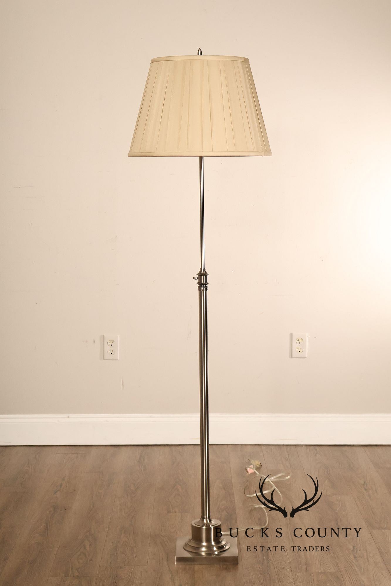 Restoration Hardware Adjustable Height Steel Floor Lamp