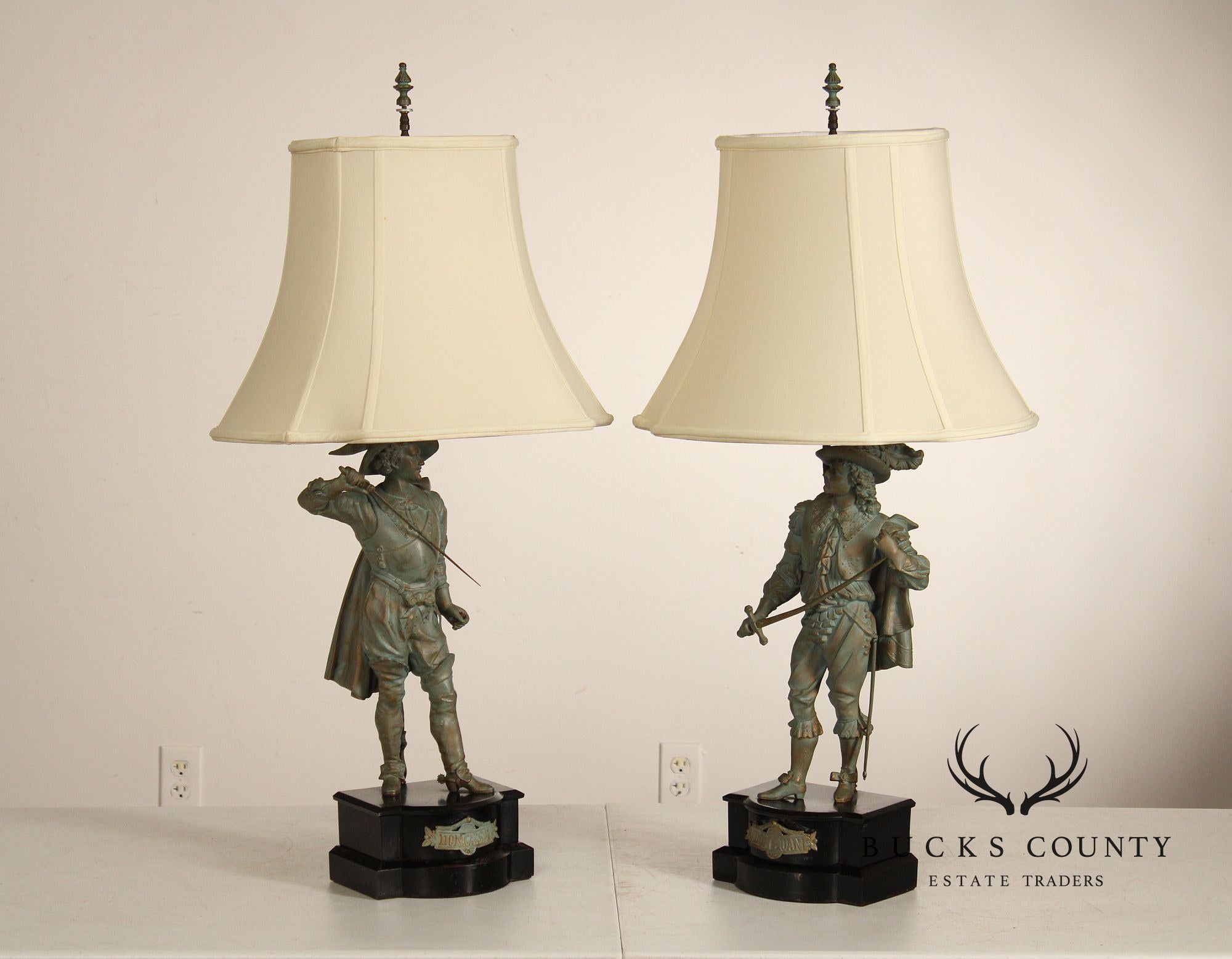 Vintage Pair of Figural Table Lamps