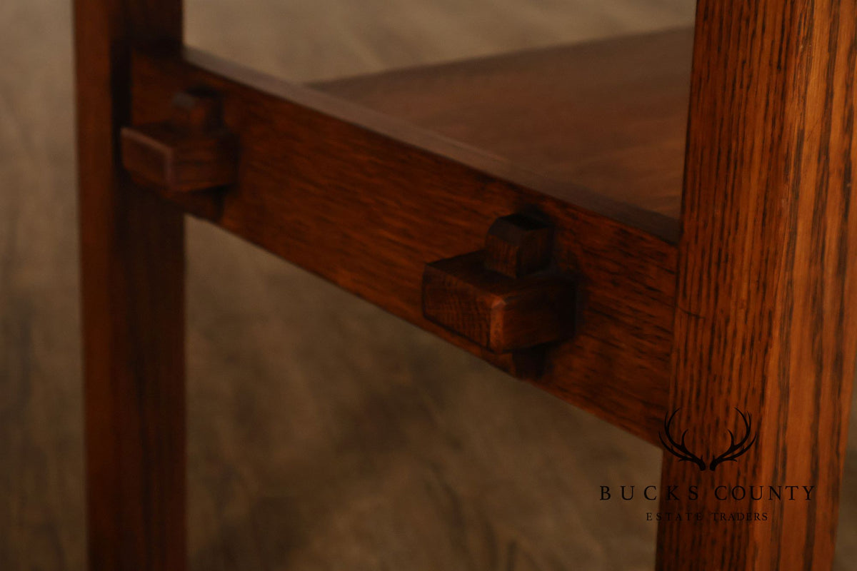 Stickley Mission Collection Tile Top Oak End Table