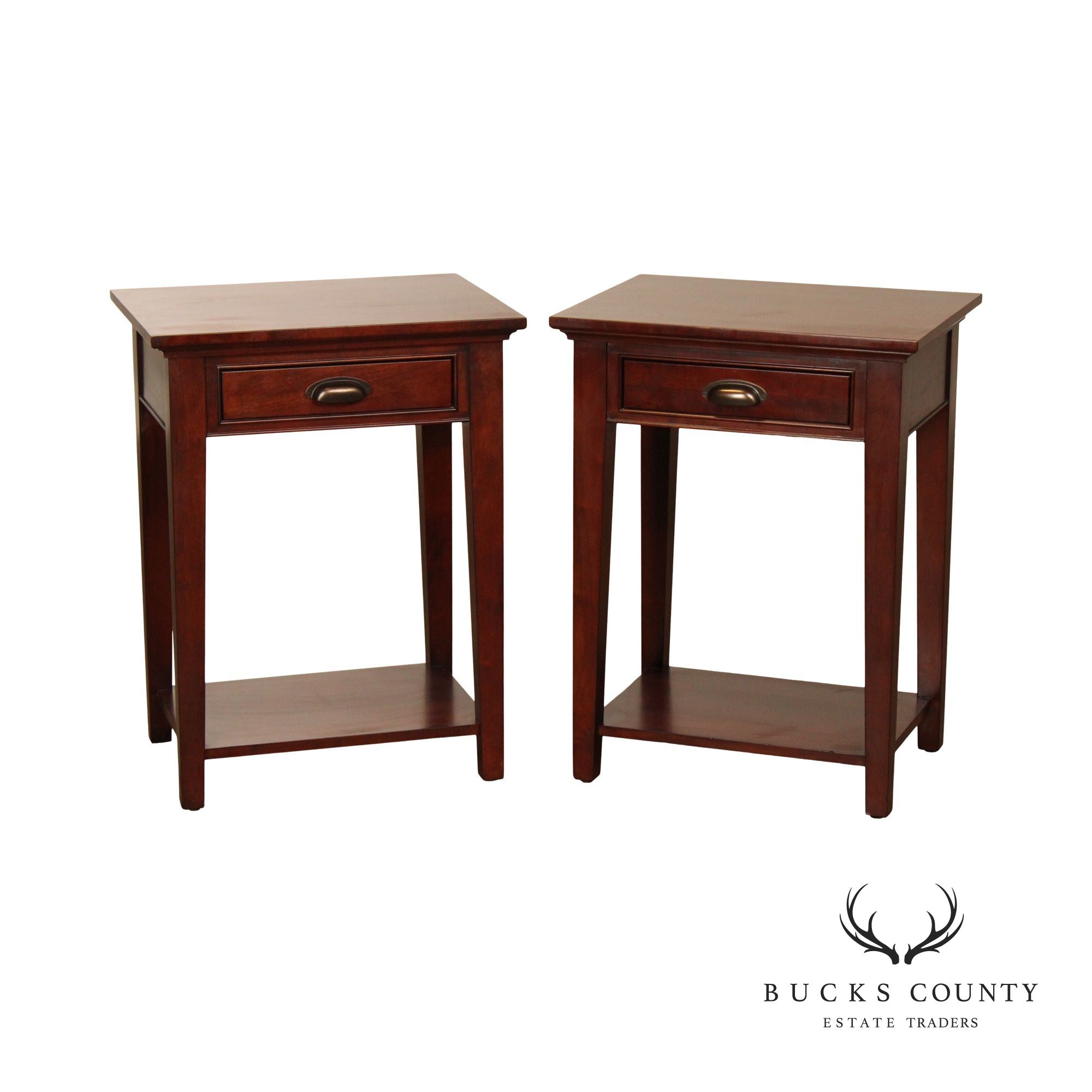 Restoration Hardware Pair of Cherry 'Marston' Nightstands