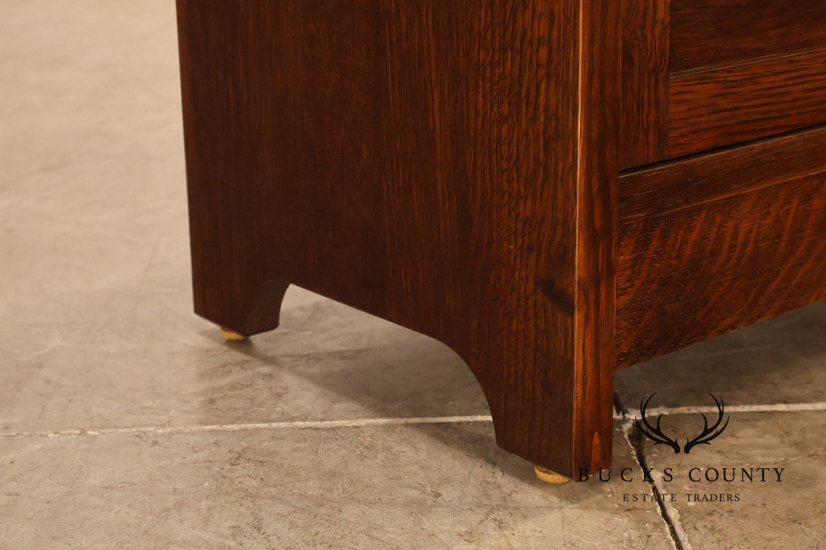Stickley Mission Collection Oak Three-Section Barrister Bookcase