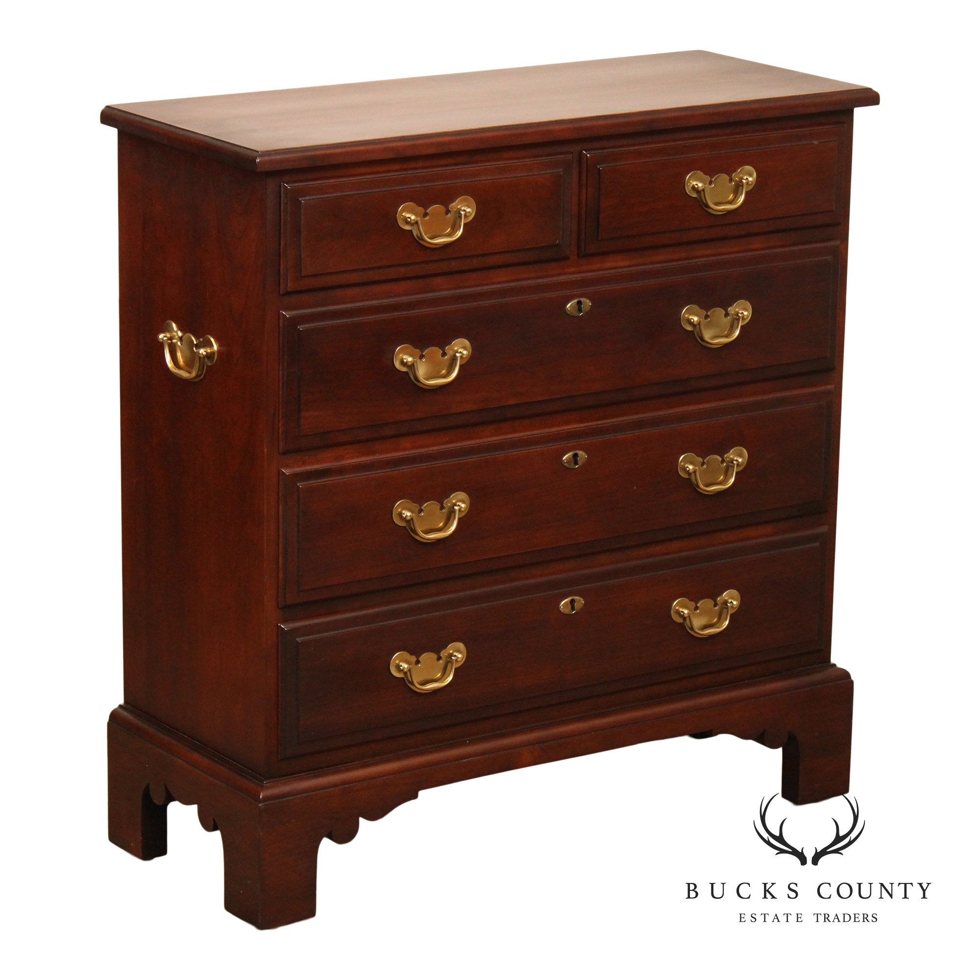 Statton Chippendale Style Cherry Chest of Drawers