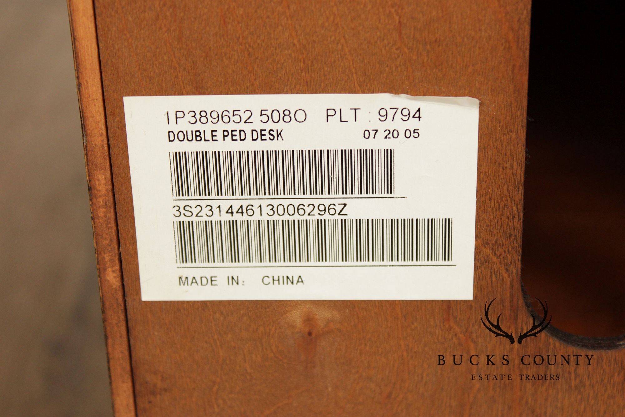 Ethan Allen Double Pedestal Writing Desk