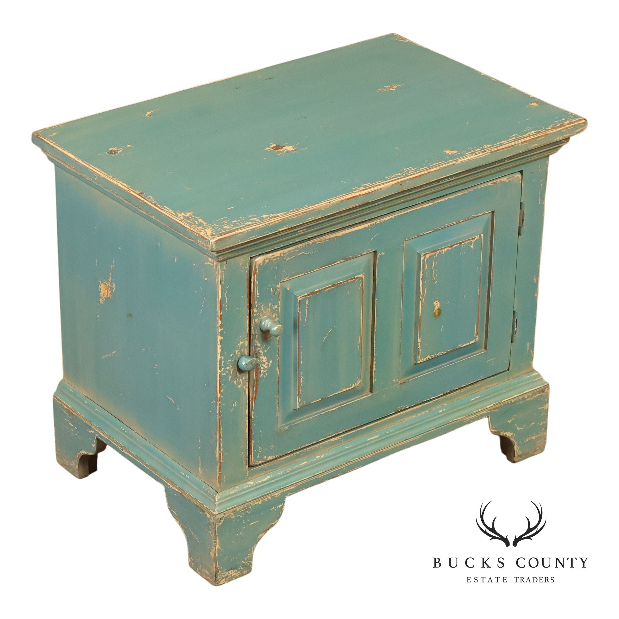 William Draper Distress Painted Side Cabinet