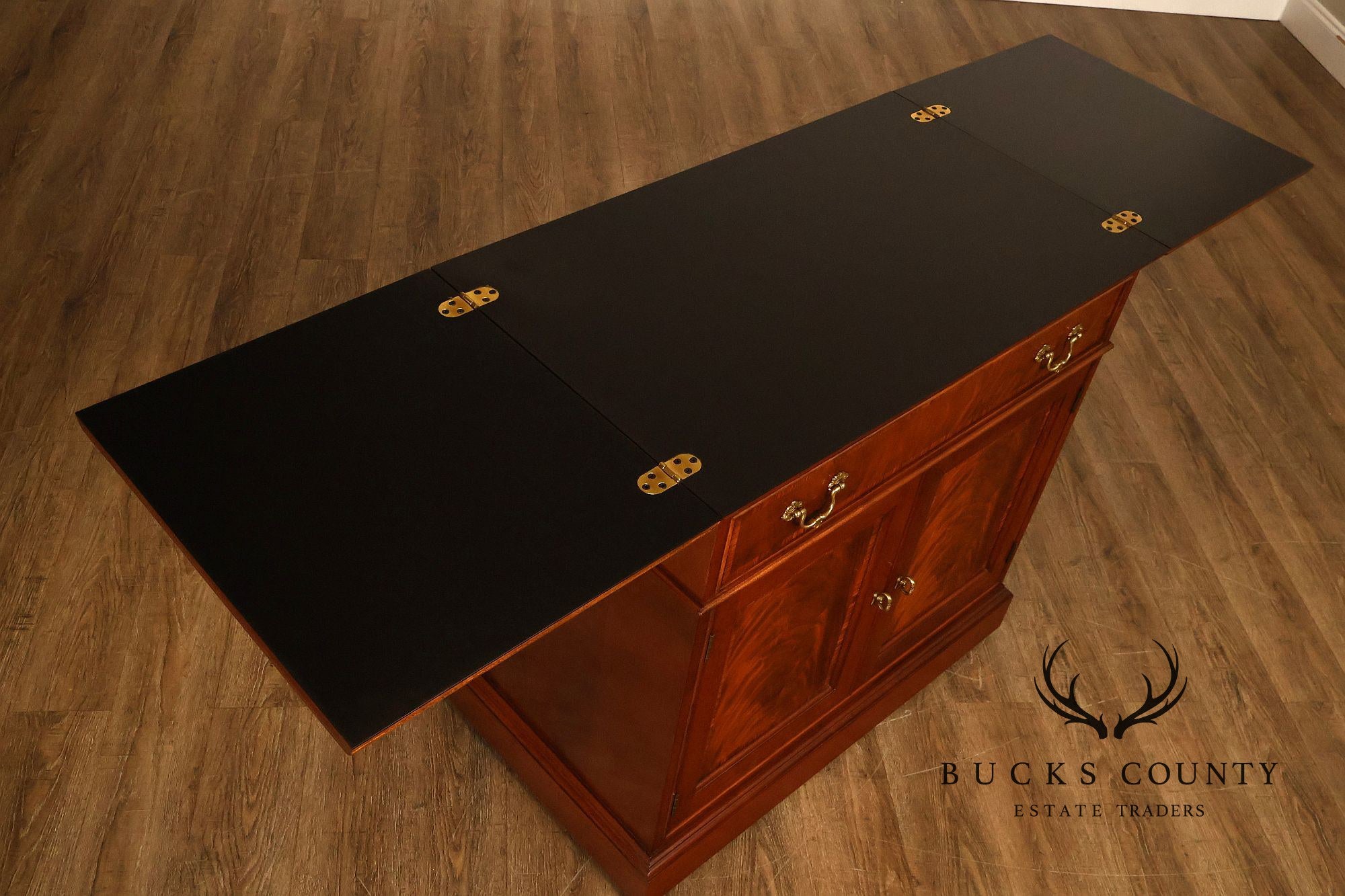 Stickley Traditional Mahogany Flip-Top Server Cabinet