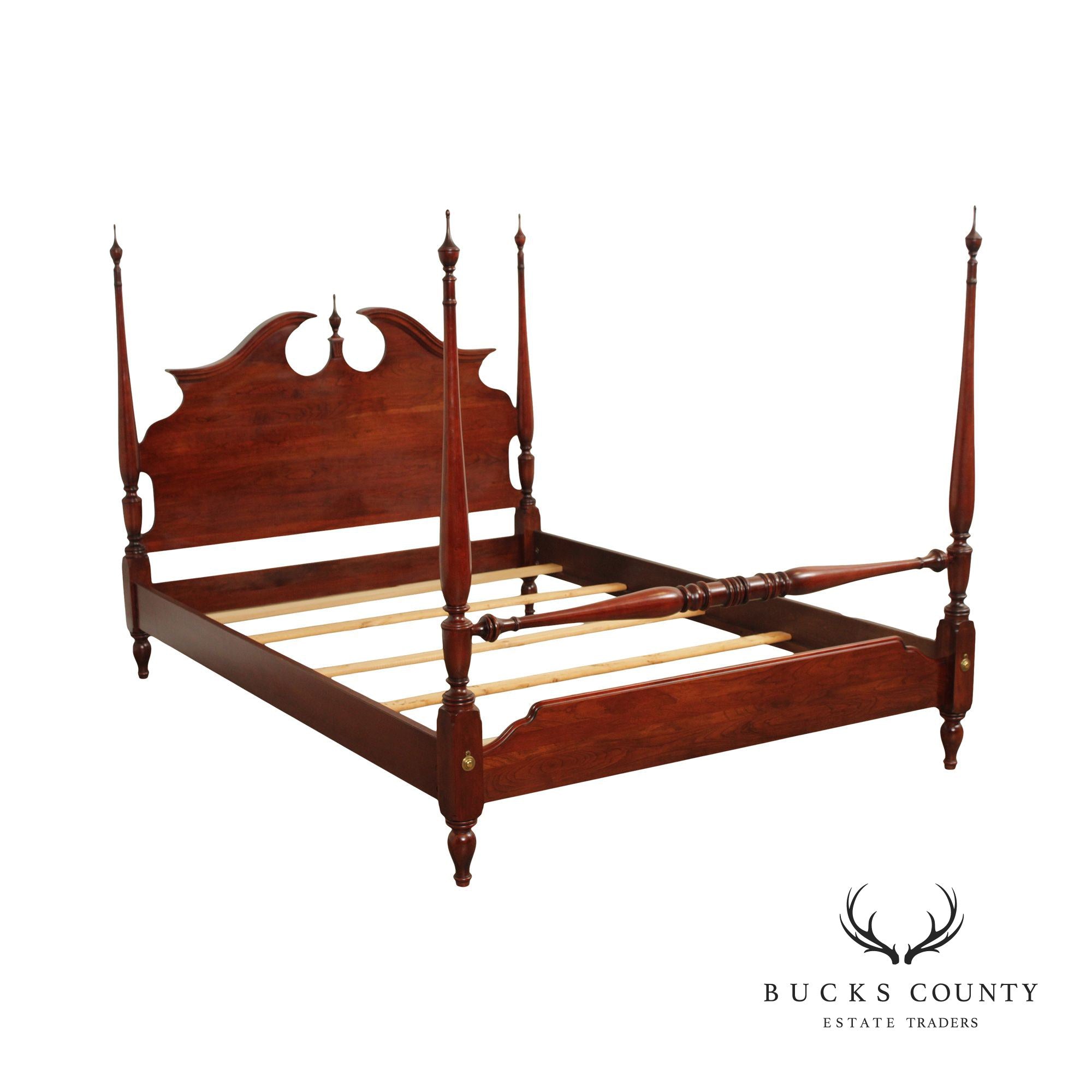 Nathan Hale Traditional Queen Size Cherry Poster Bed