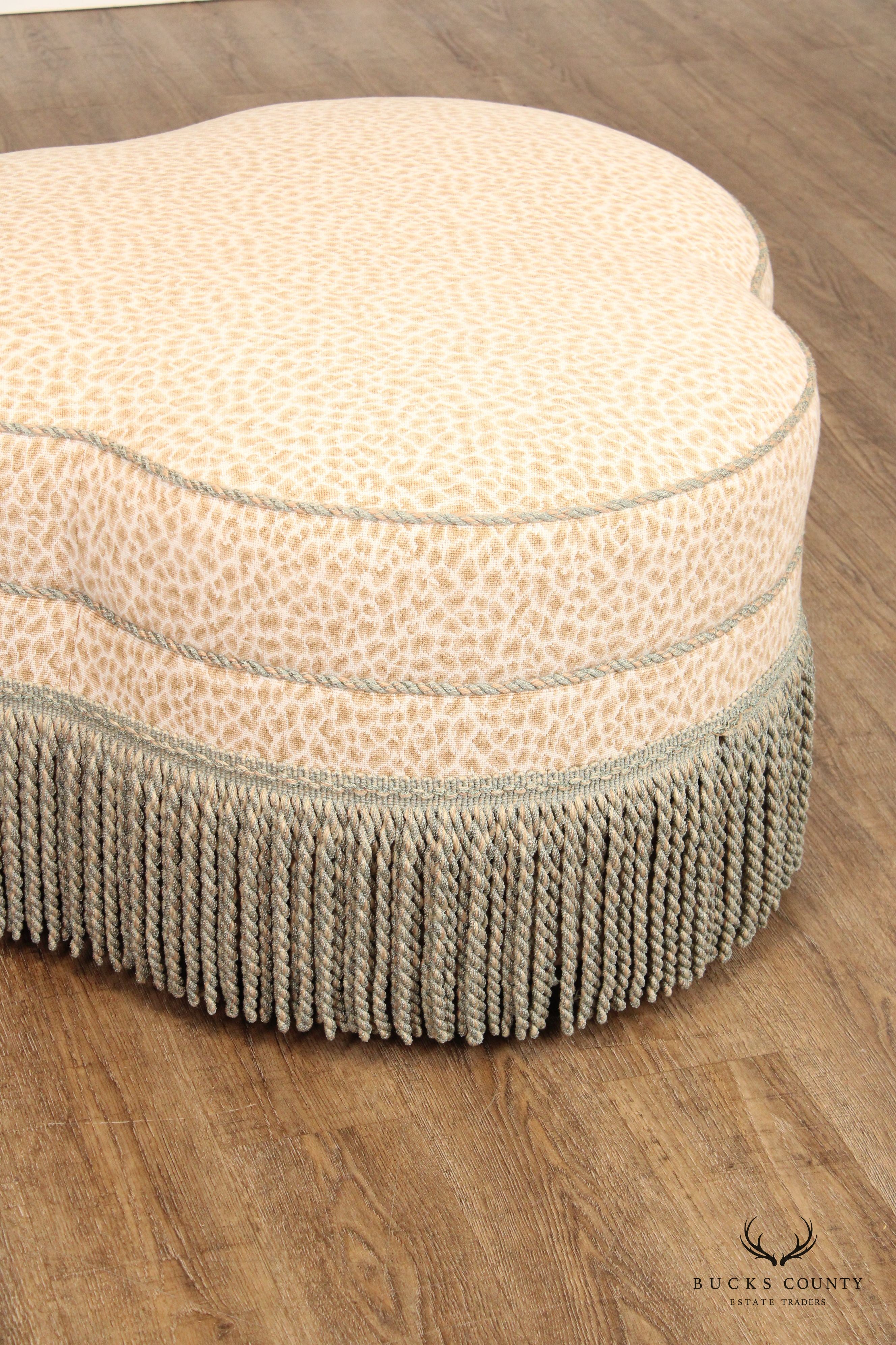 Sherrill Furniture Traditional Fringed Ottoman