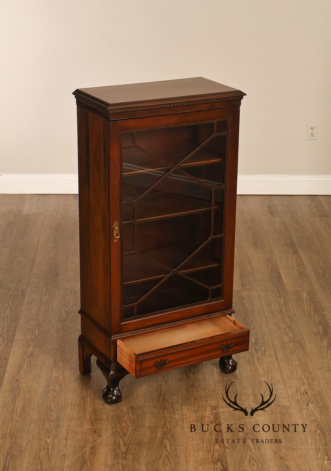 1940's Chippendale Style Mahogany Single Door By Wasmuth-Goodrich