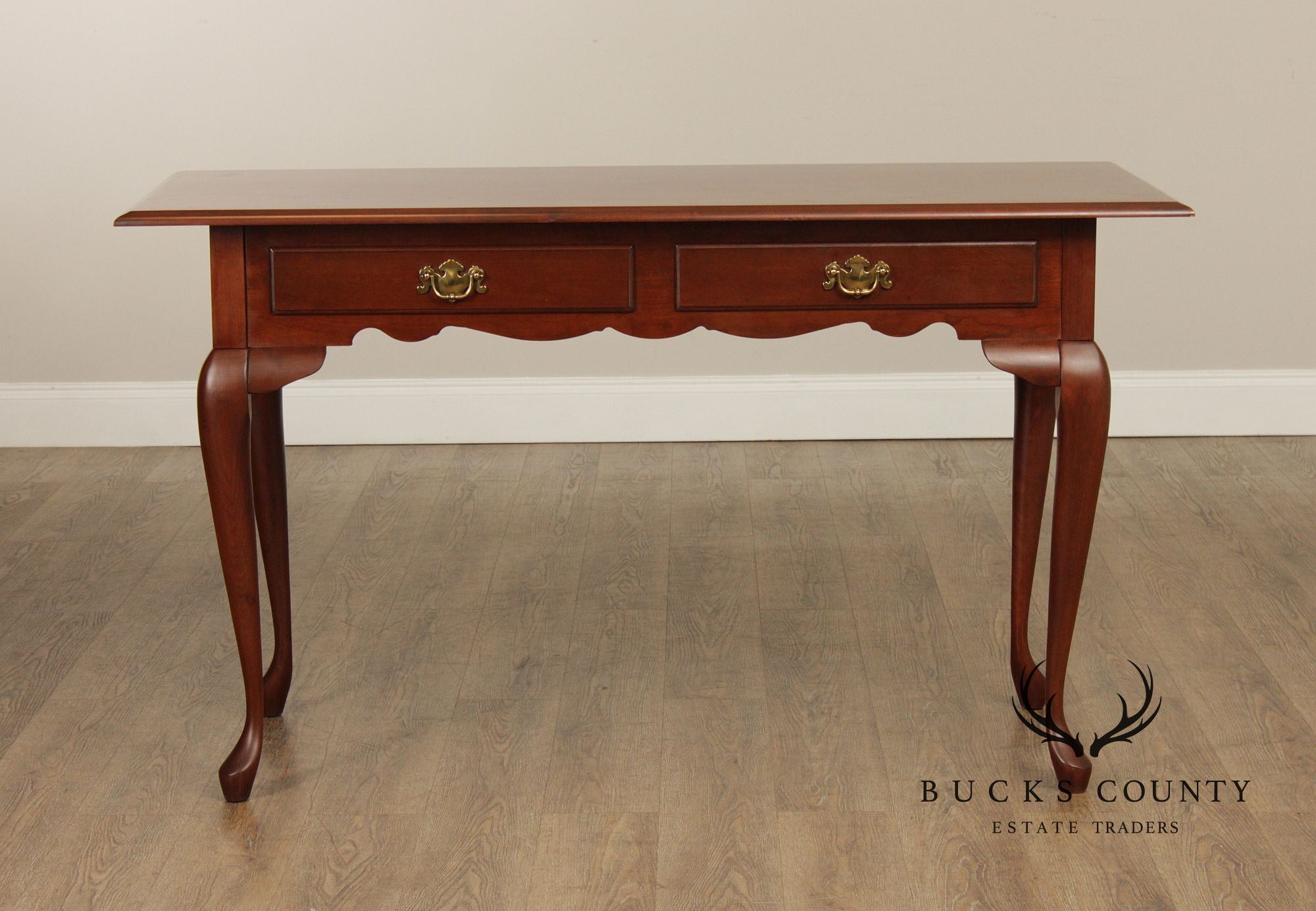 Queen Anne Style Vintage Cherry Writing Desk