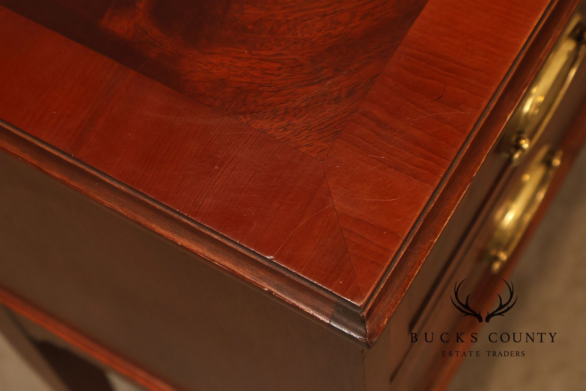 Hekman Federal Style Mahogany Inlaid Silver Chest