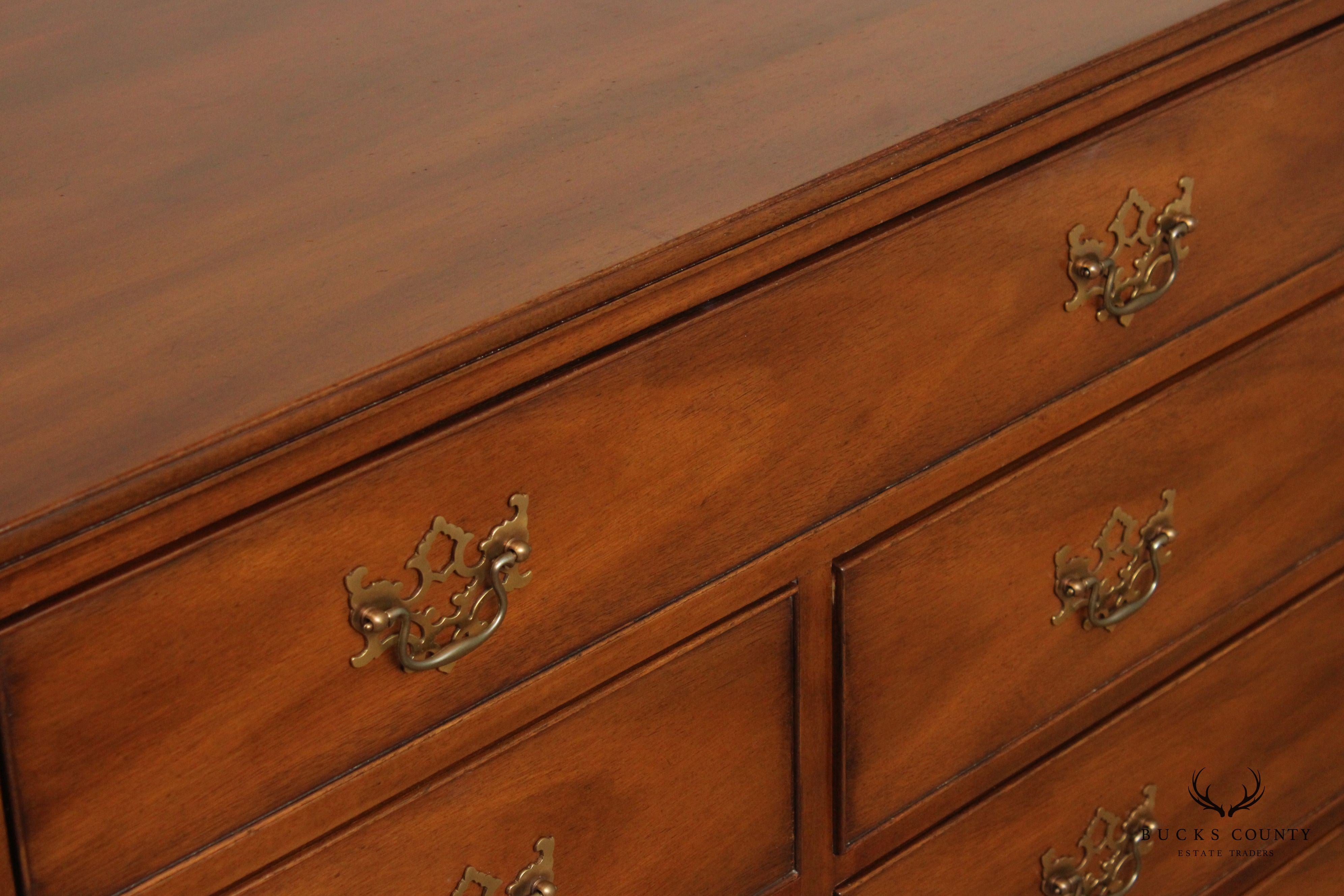 Kittinger Chippendale Style Mahogany Double Dresser