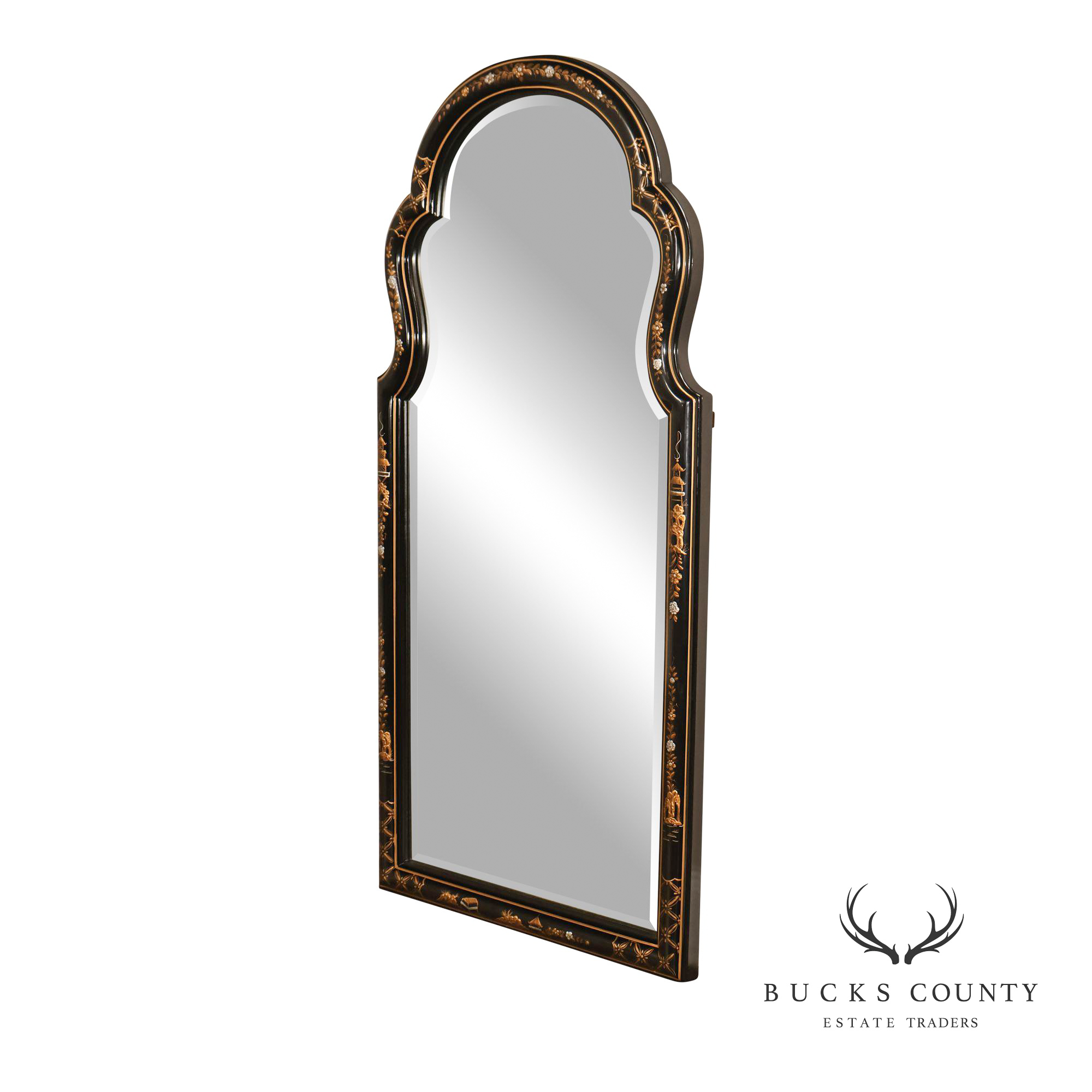 Henredon Chinoiserie Style Keyhole Wall Mirror