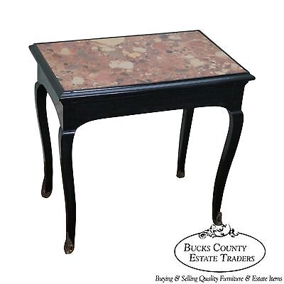 Antique French Louis XV Style Marble Top Side Table