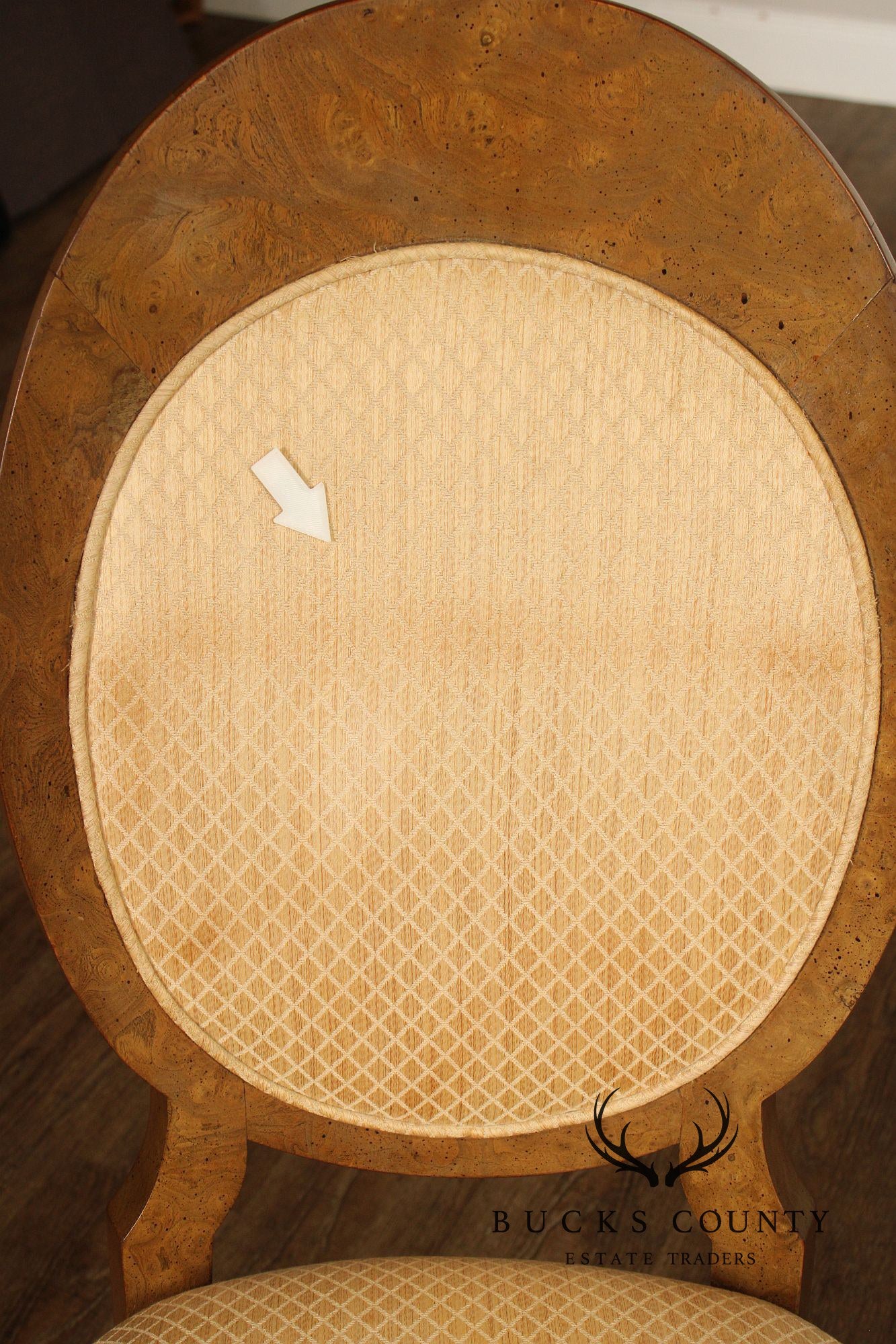 Biedermeier Style Set of Four Burlwood Dining Chairs