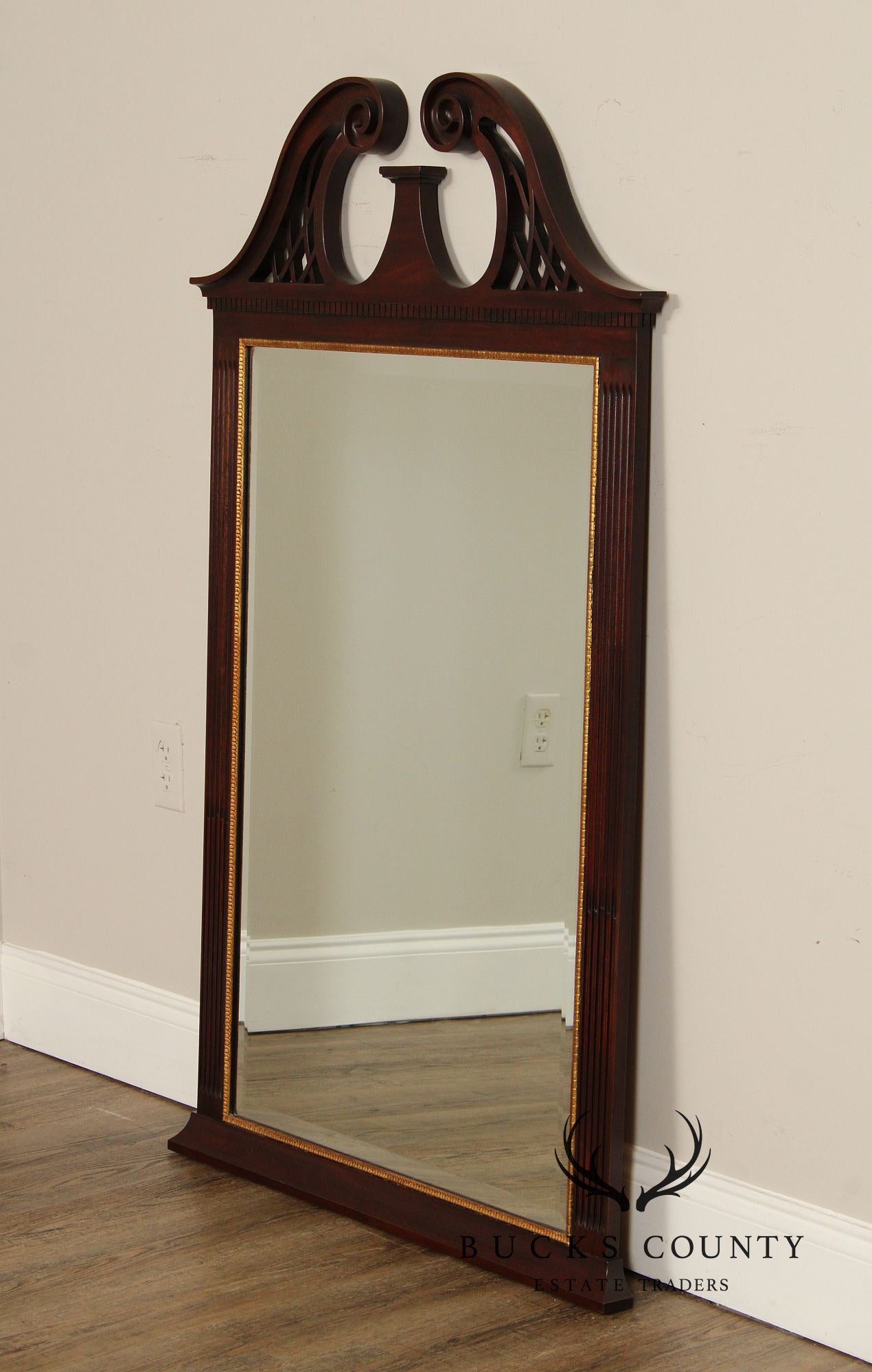 Henkel Harris Georgian Style Mahogany Dresser Mirror