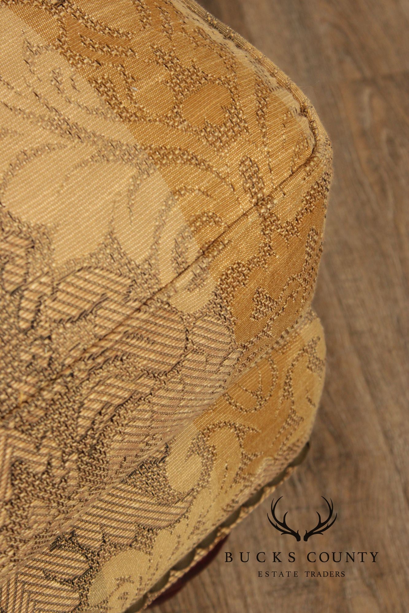 Thomasville Traditional Style Pair of Upholstered Ottomans