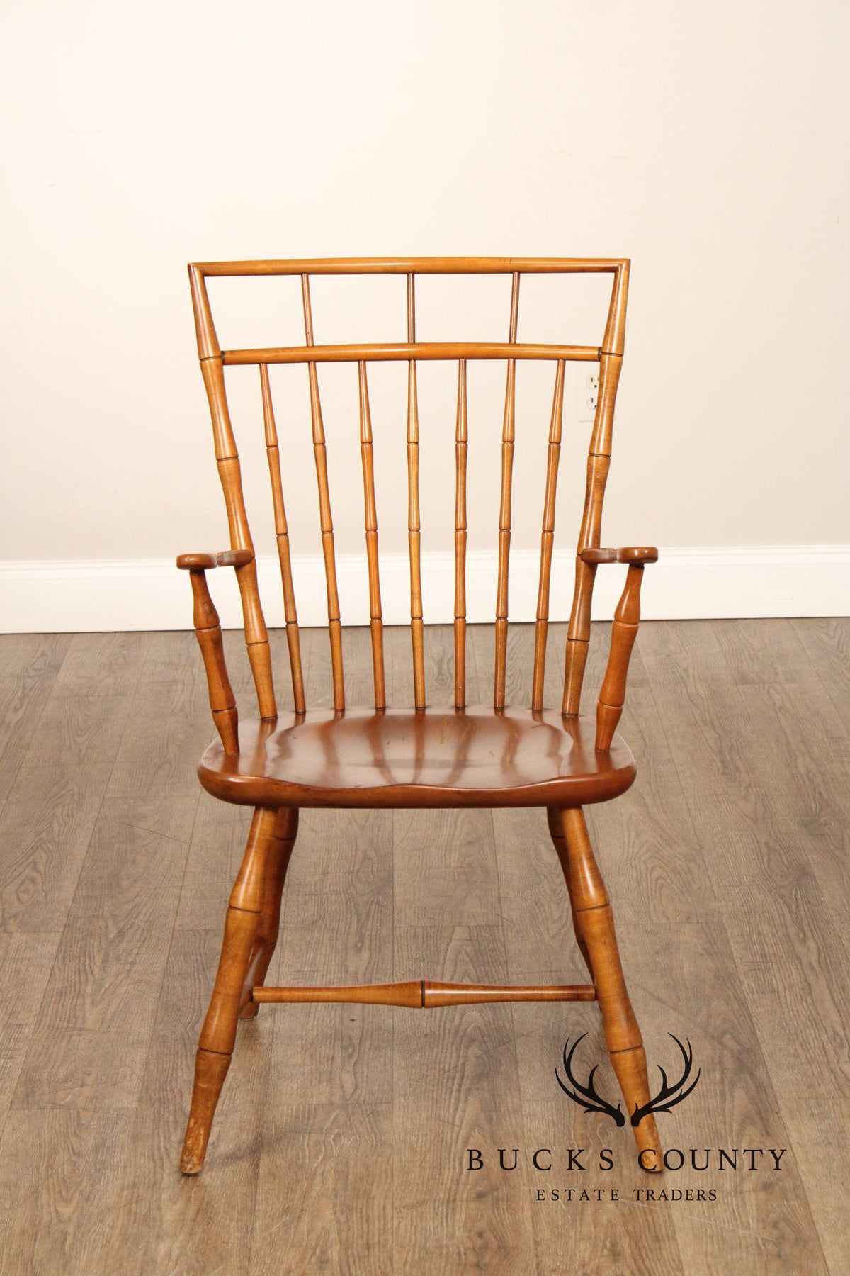 Ethan Allen Set of Four Faux Bamboo Dining Chairs