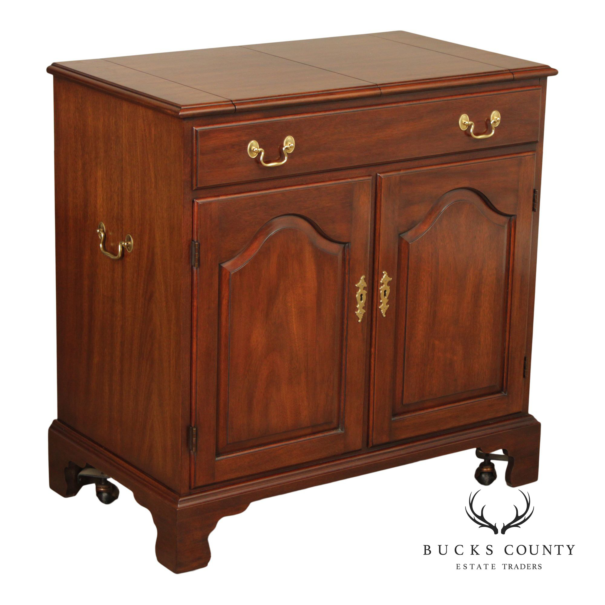Henkel Harris Georgian Style Mahogany Flip Top Server