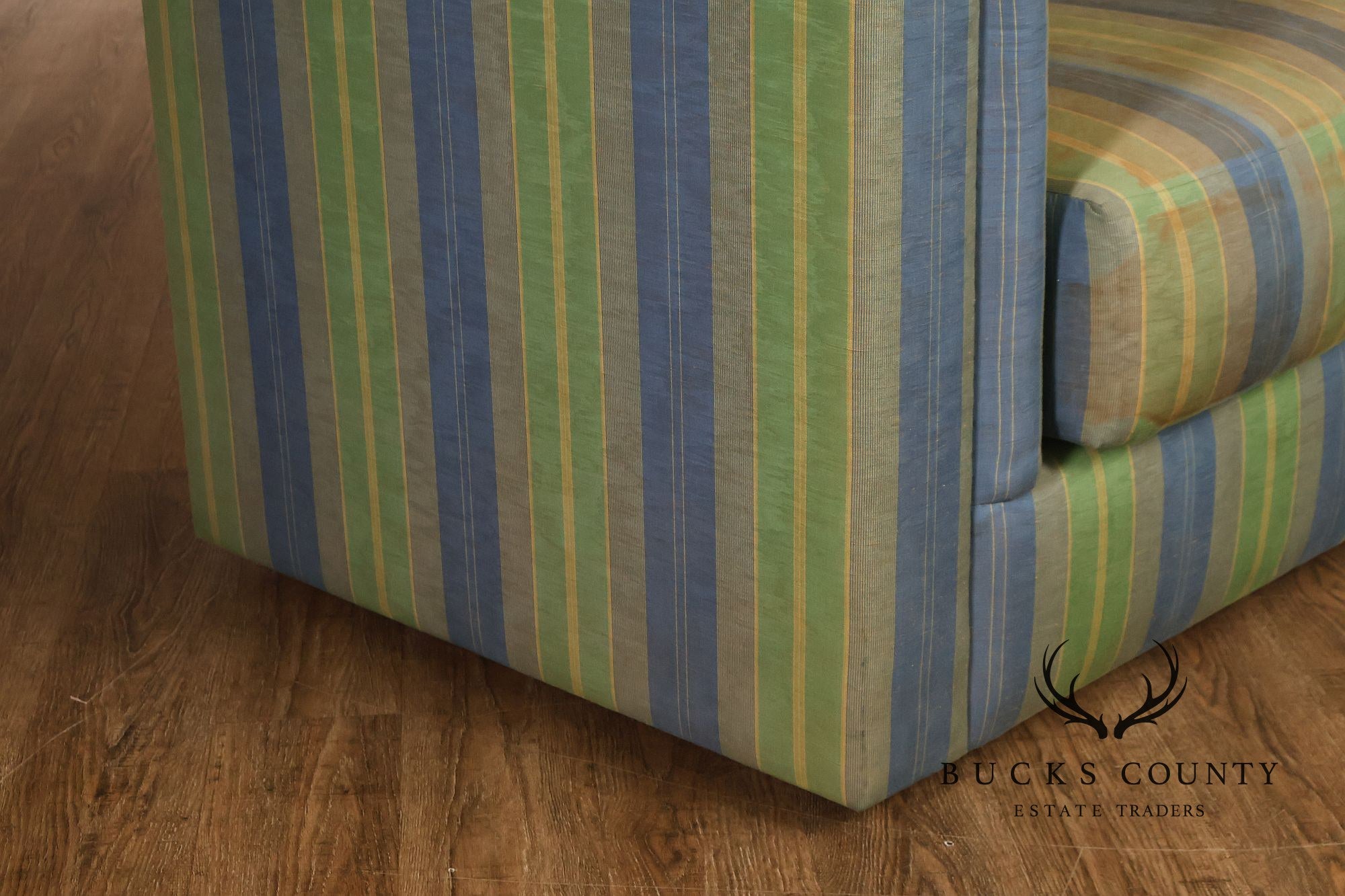 J. Robert Scott Contemporary Modern Striped Upholstered Daybed Sofa