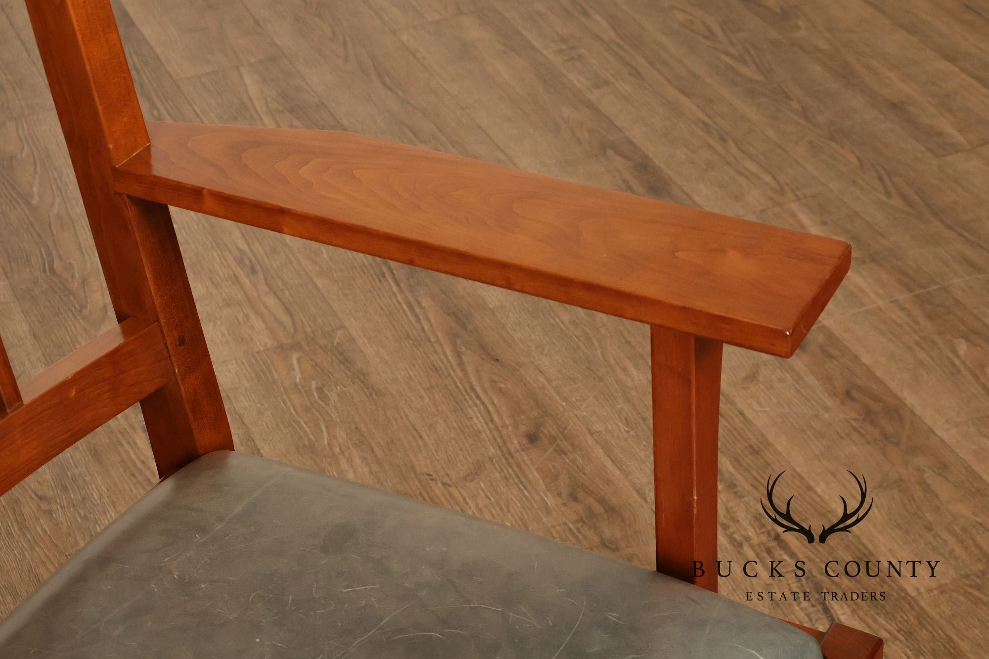Stickley Mission Collection Set Of Eight Cherry Spindle Dining Chairs