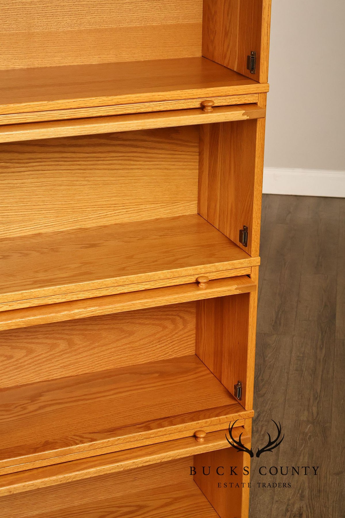 Amish Made Oak Five Stack Barrister Bookcase