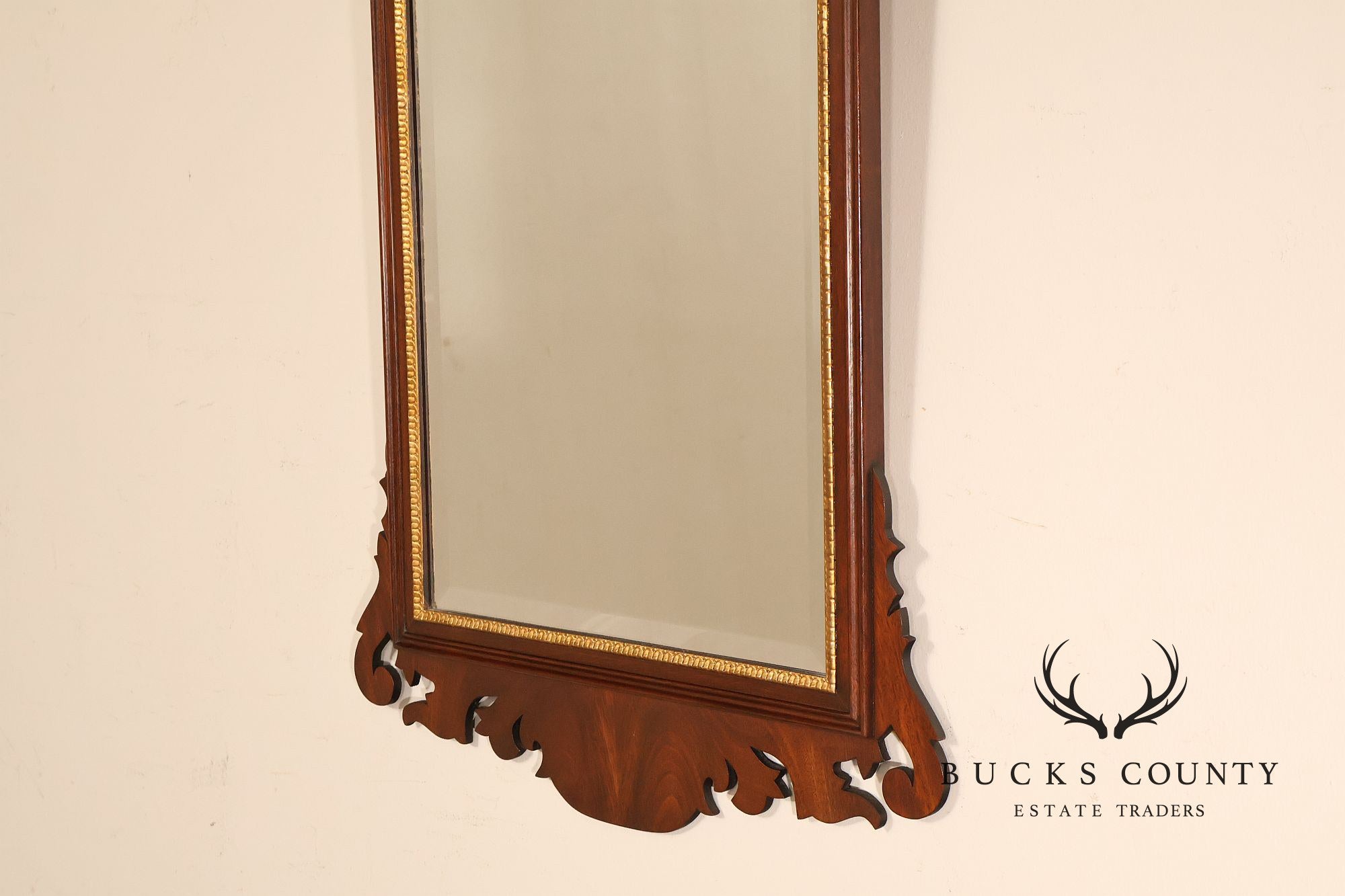 Henkel Harris Chippendale Style Mahogany Wall Mirror