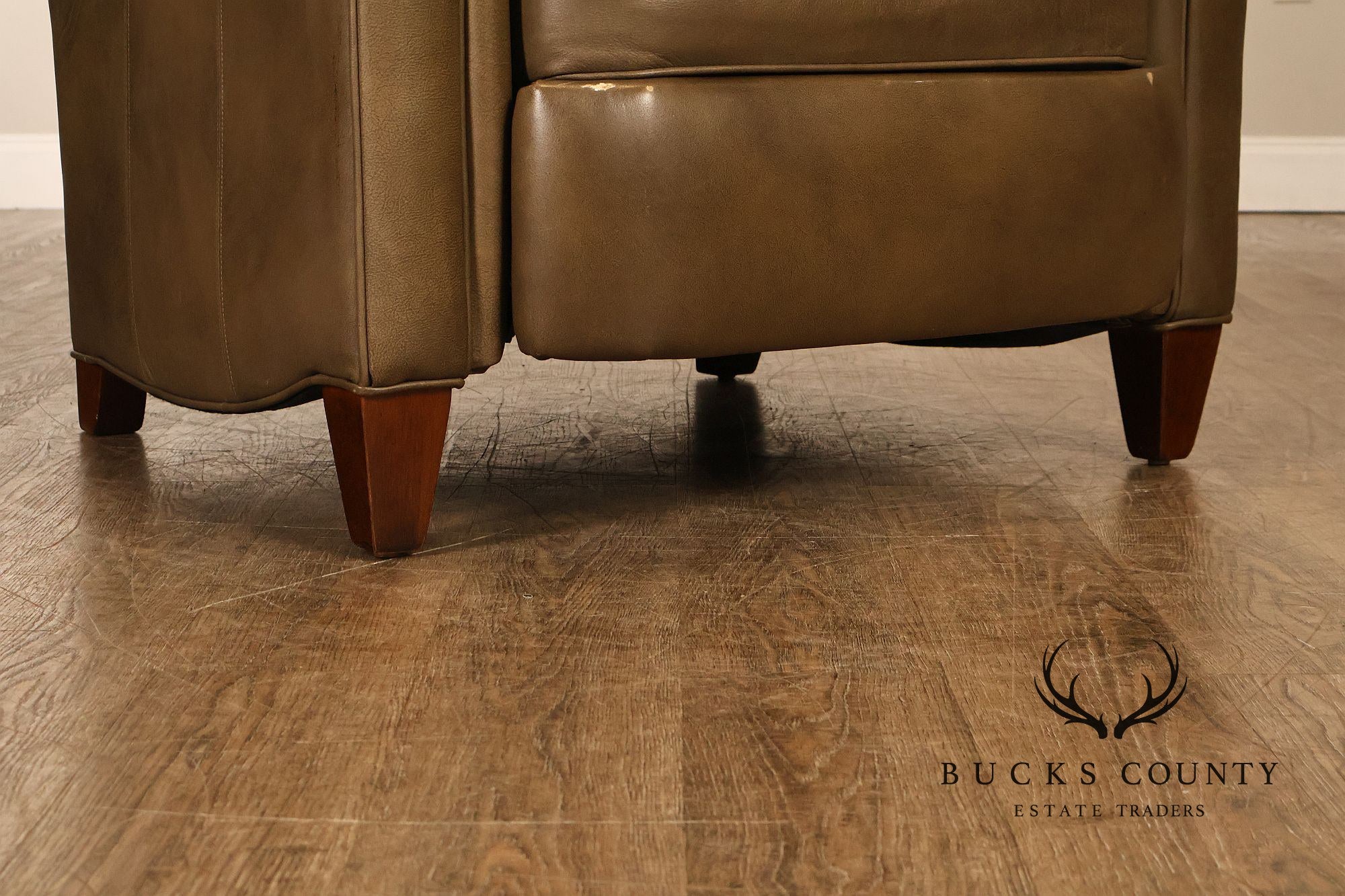 Ethan Allen Contemporary Leather Recliner Armchair